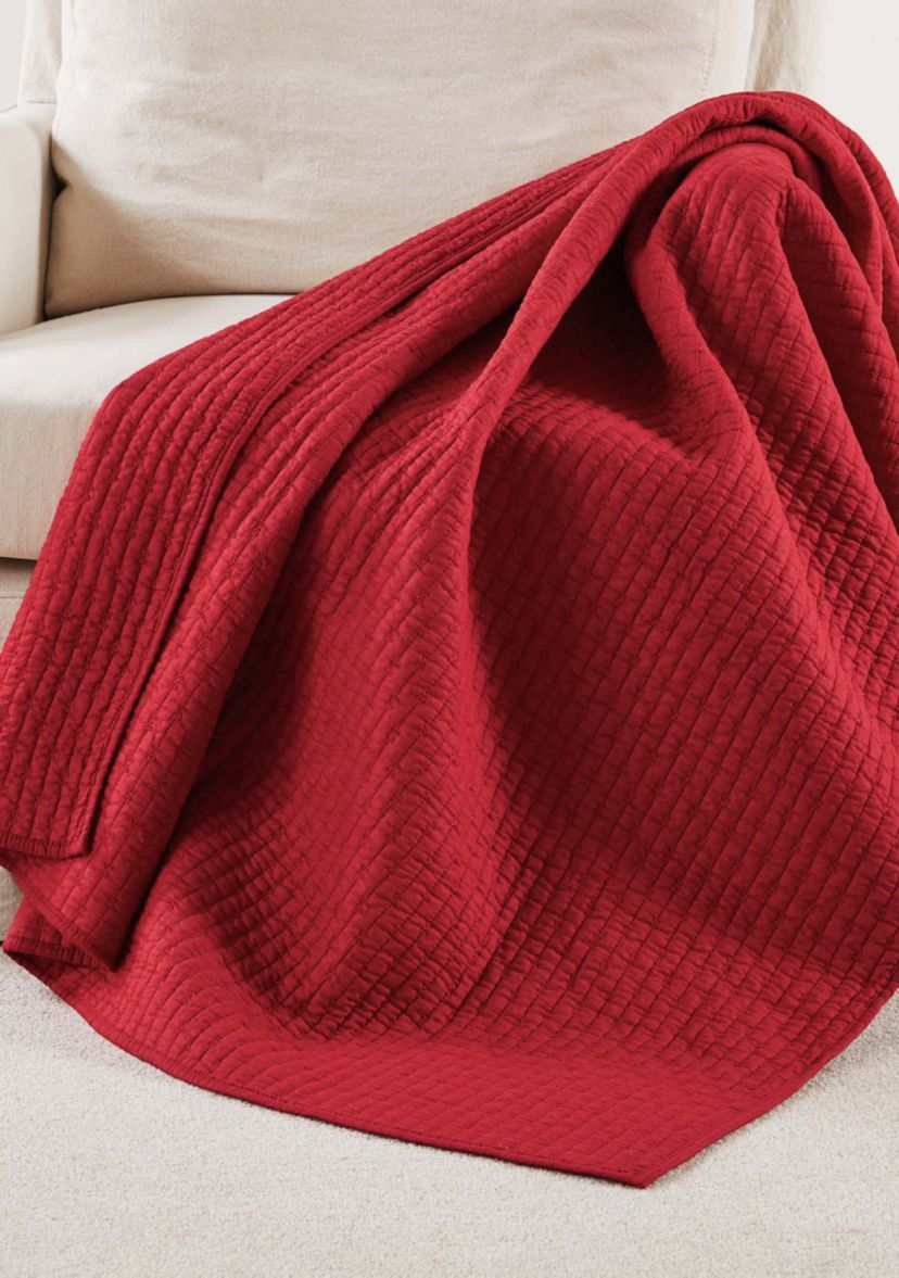Cross Stitch Quilted Throw