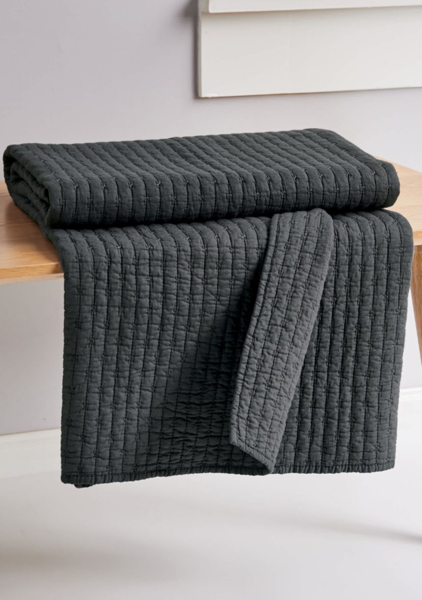 Cross Stitch Quilted Throw