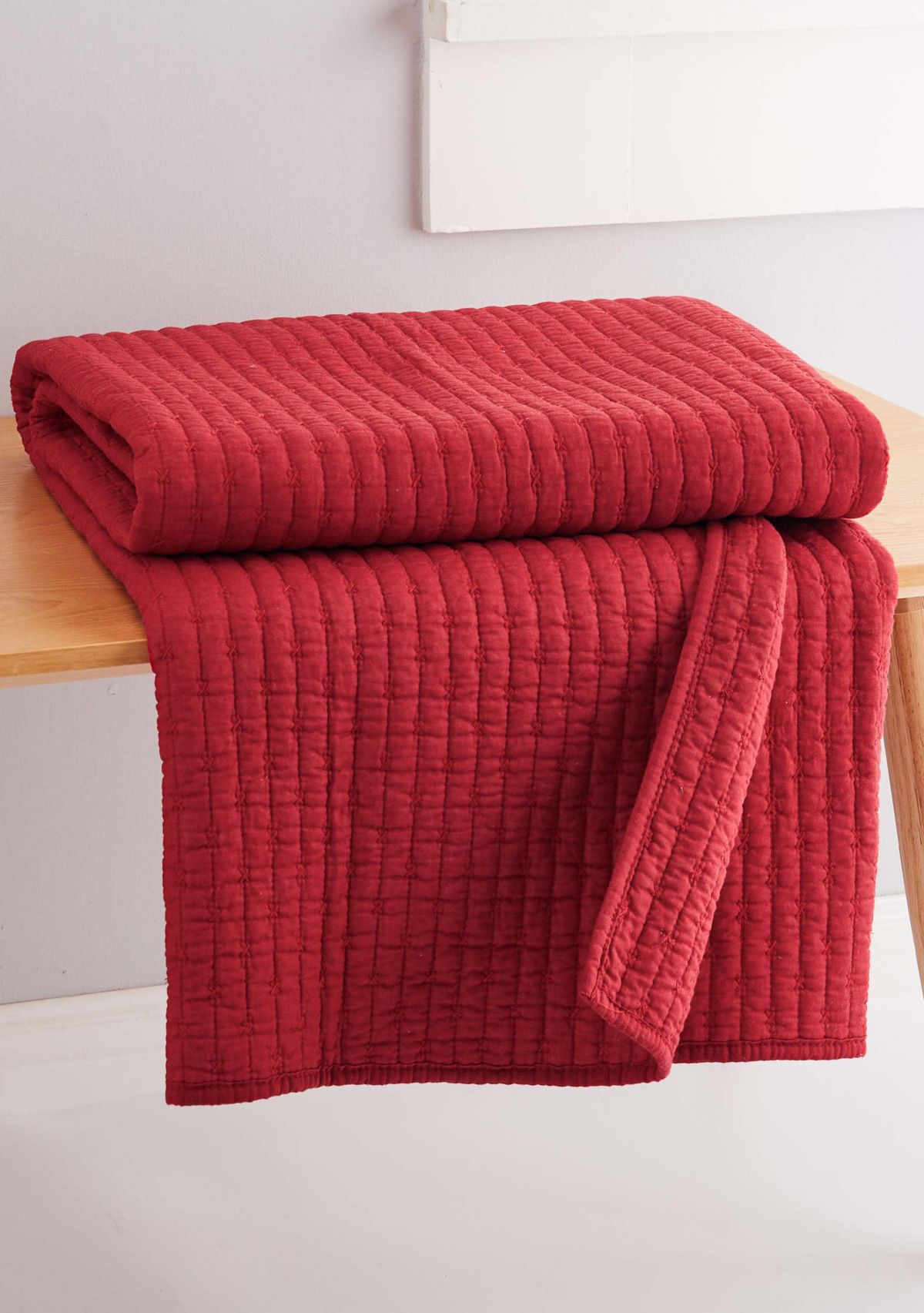 Cross Stitch Quilted Throw