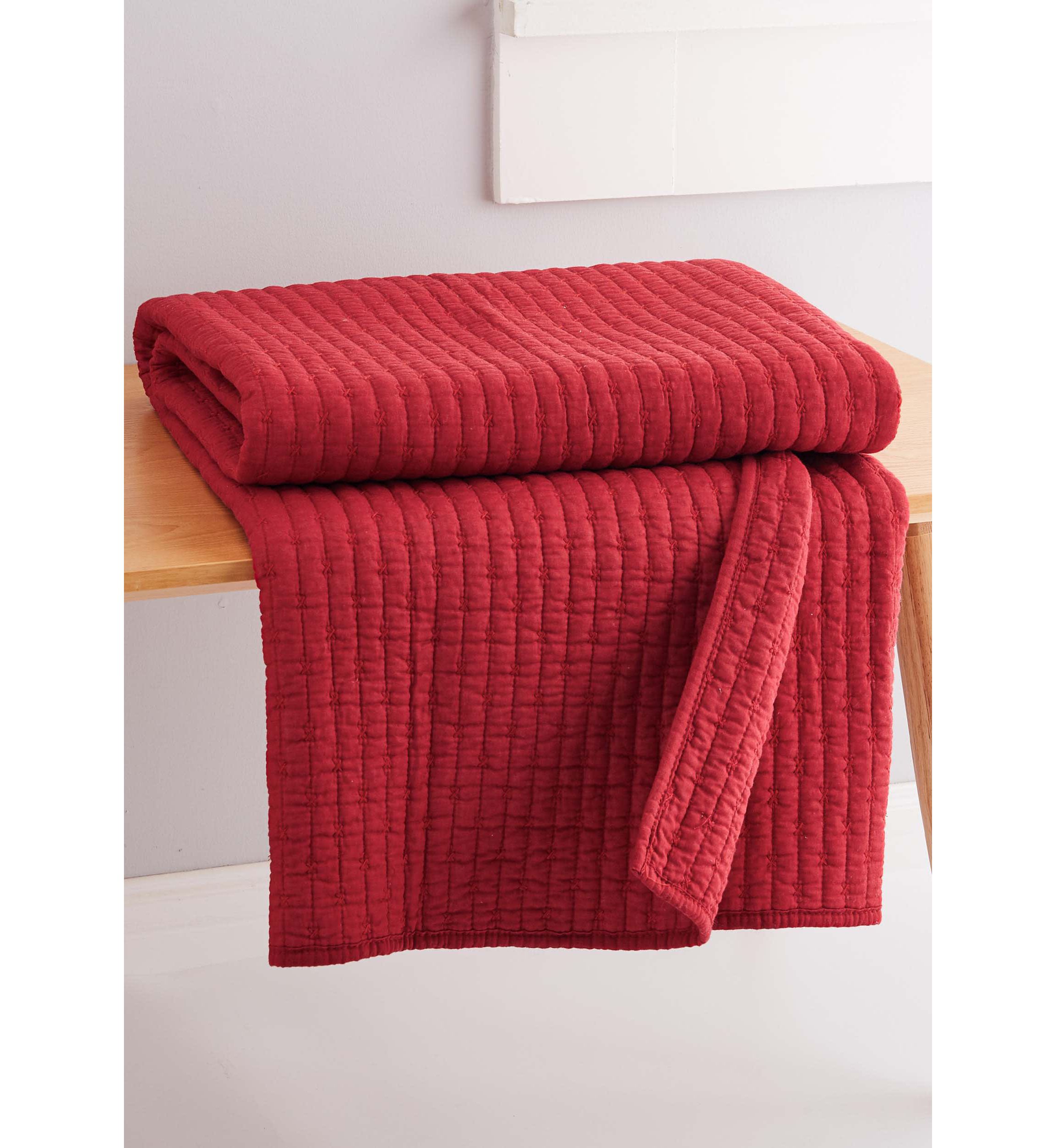 Cross Stitch Quilted Throw