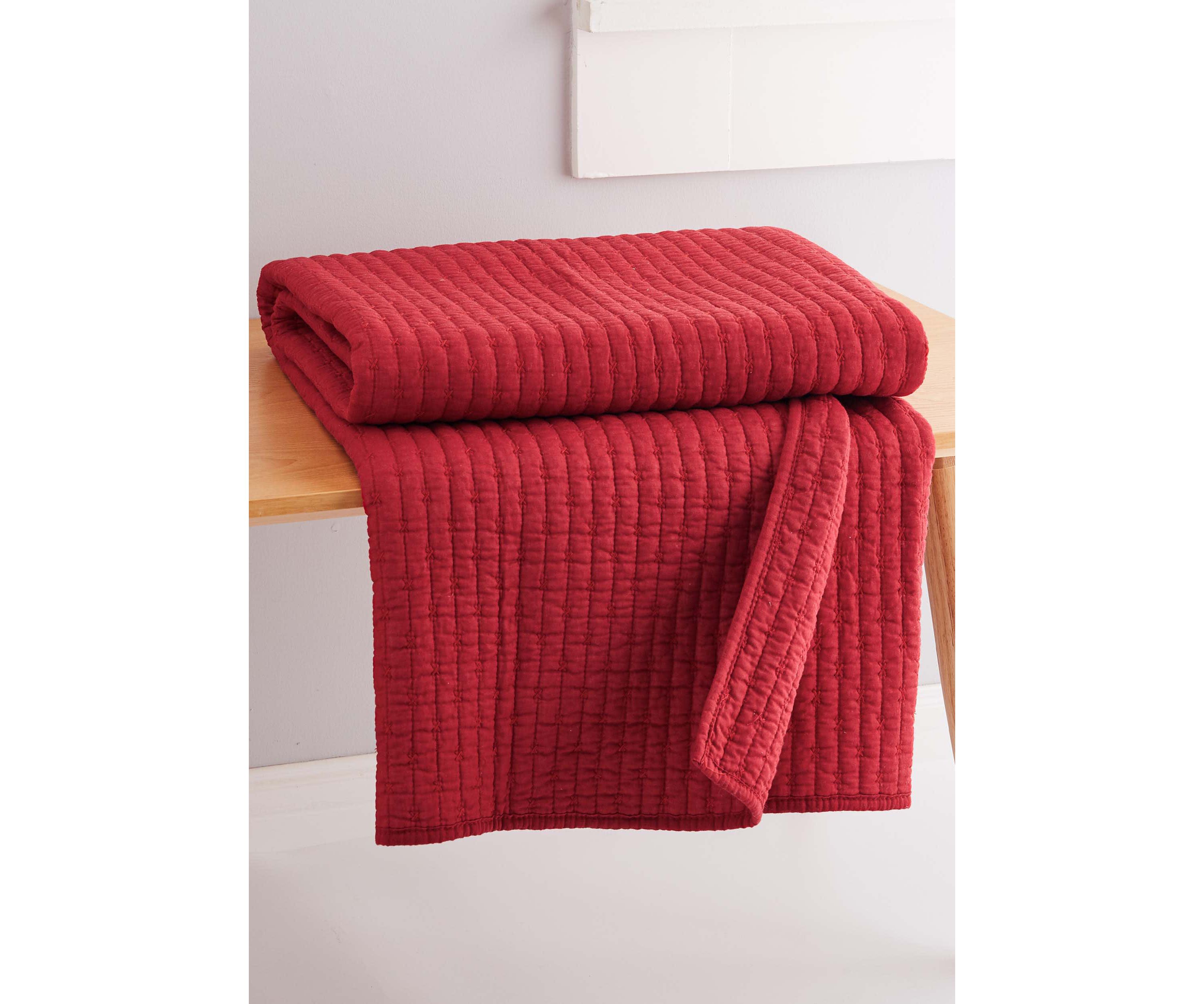 Cross Stitch Quilted Throw