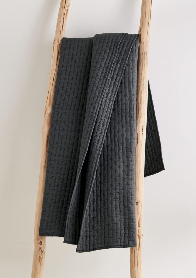 Cross Stitch Quilted Throw