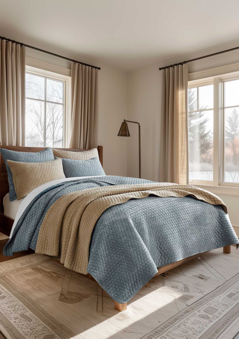 Velvet Stitch Quilt Set