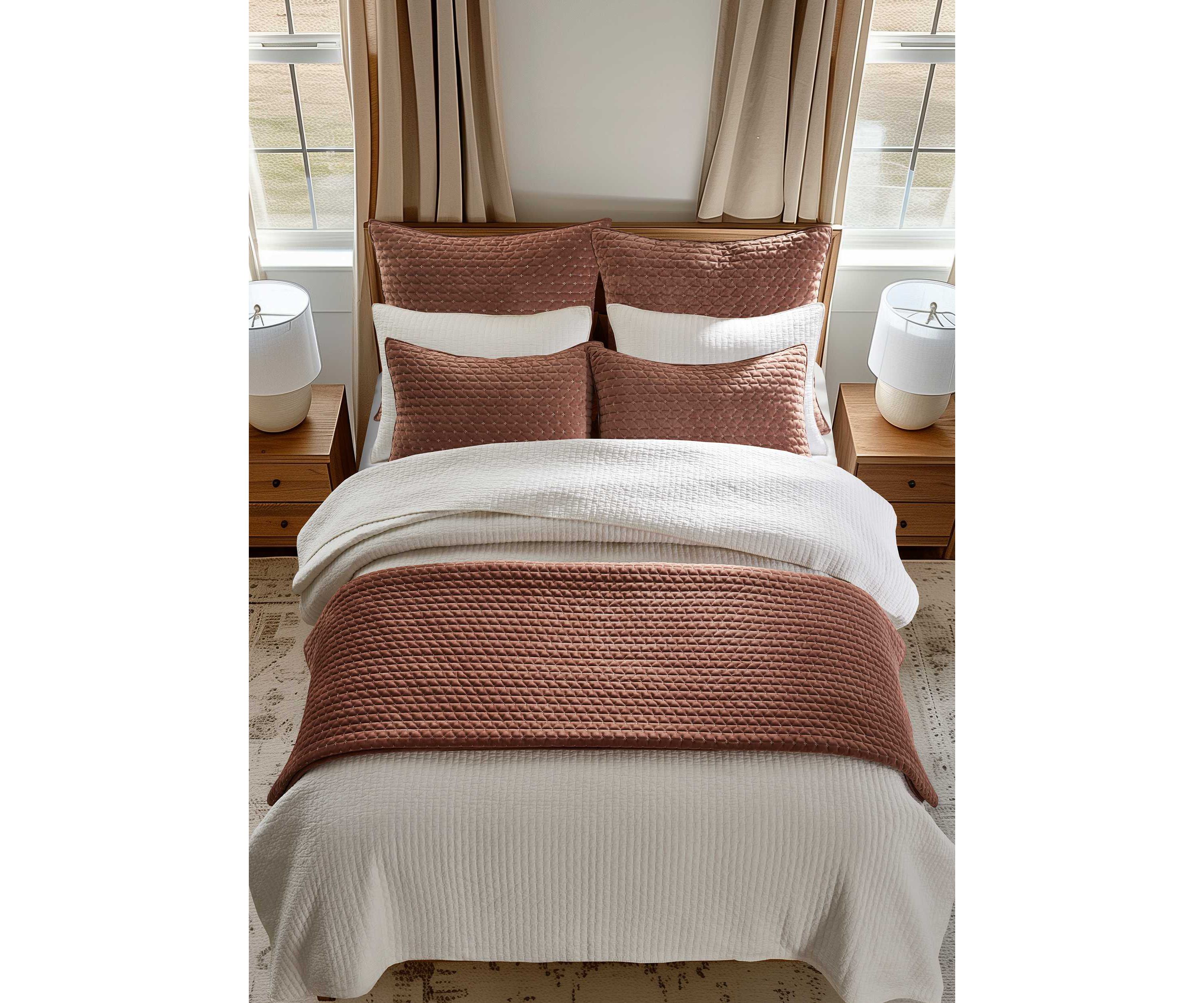 Velvet Stitch Euro Sham Set of 2