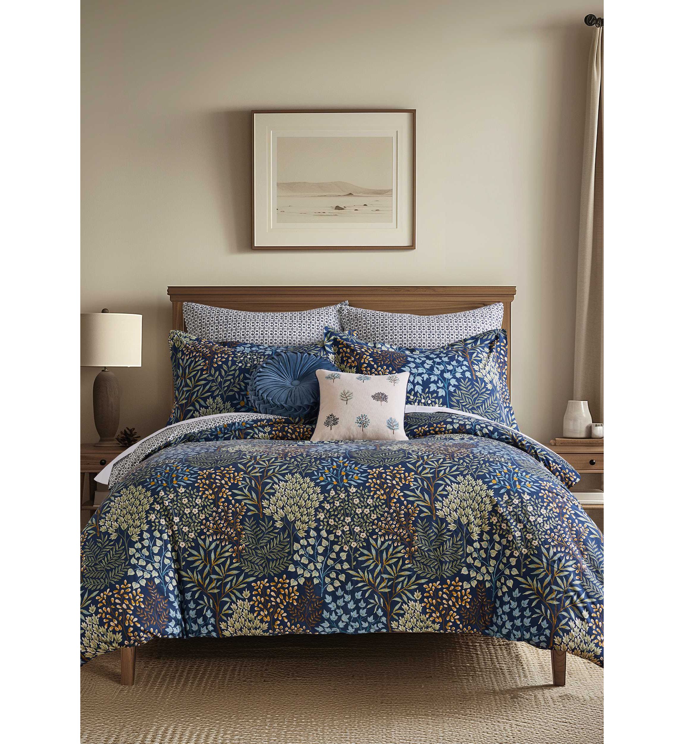 English Forest Navy Comforter Set