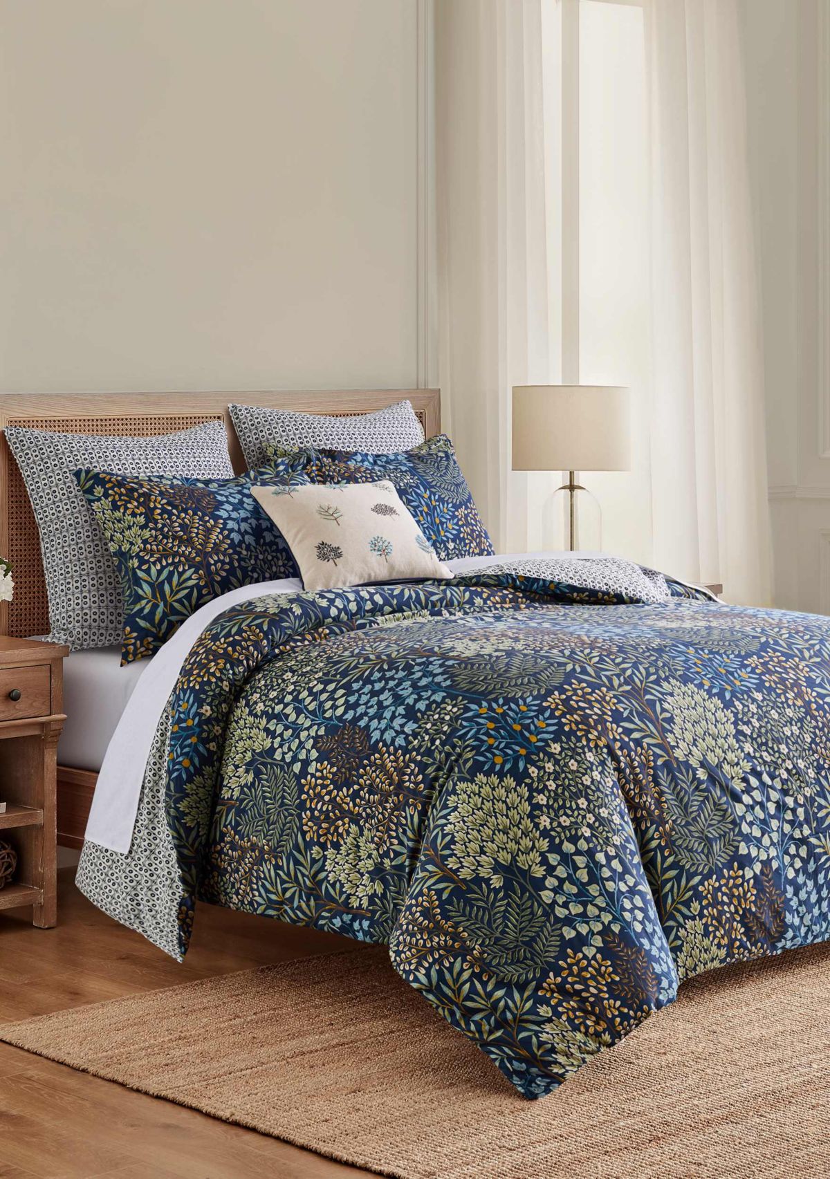 English Forest Navy Duvet Cover Set