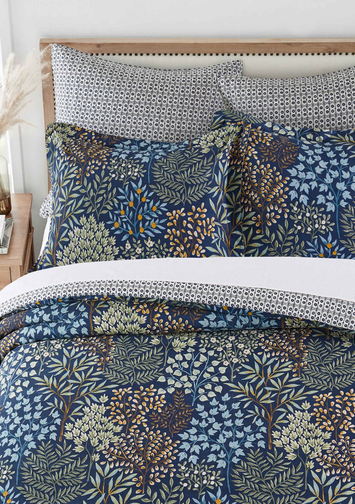 English Forest Navy Duvet Cover Set