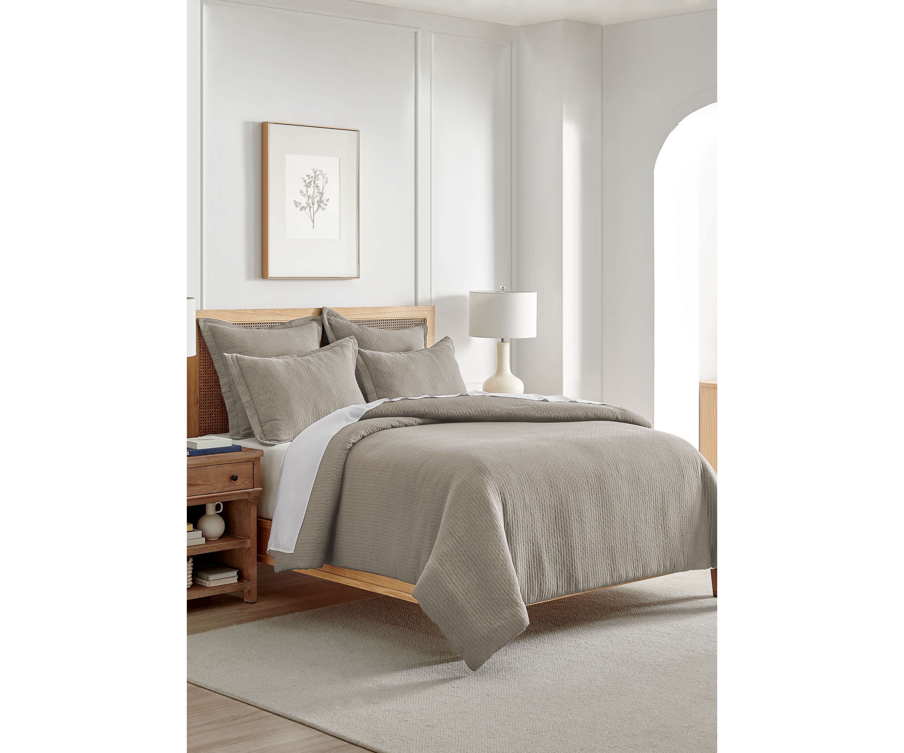 Reede Muslin Bright White Comforter Set