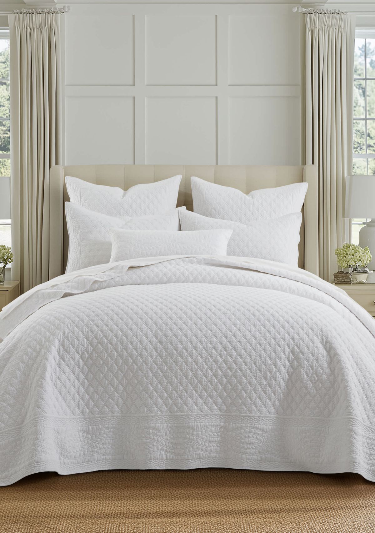 Ballou Bright White Bedspread Set