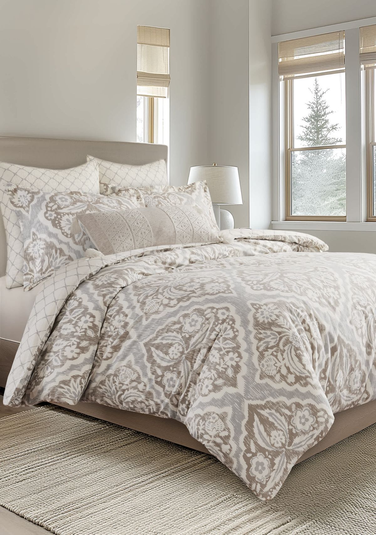 Becker Taupe Duvet Cover Set