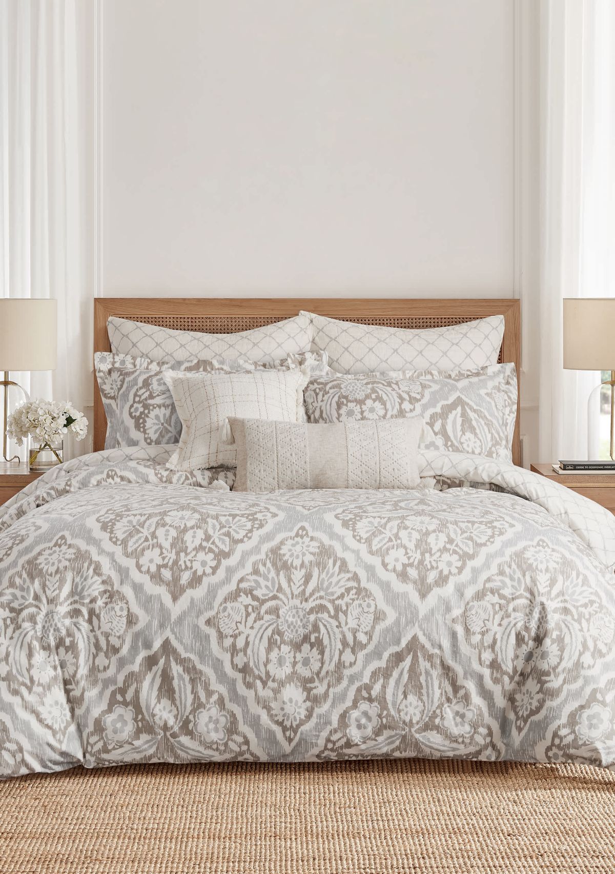 Becker Taupe Duvet Cover Set