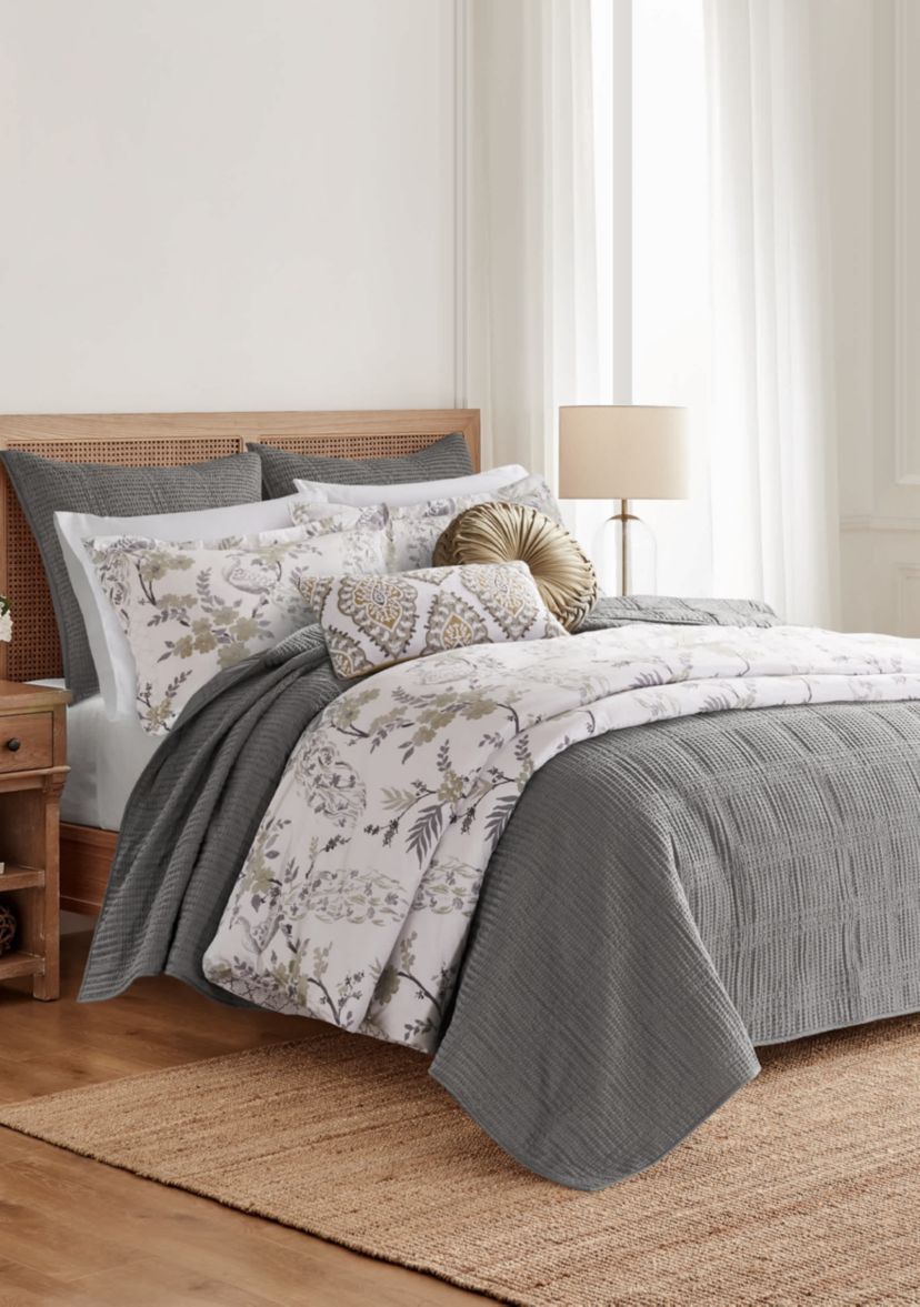 Cloud Waffle Undyed Cream Quilt Set
