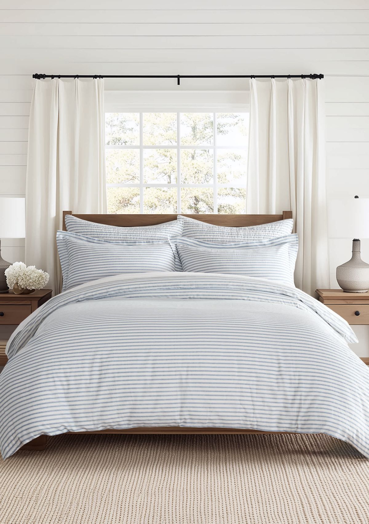 Tobago Stripe Blue Duvet Cover Set