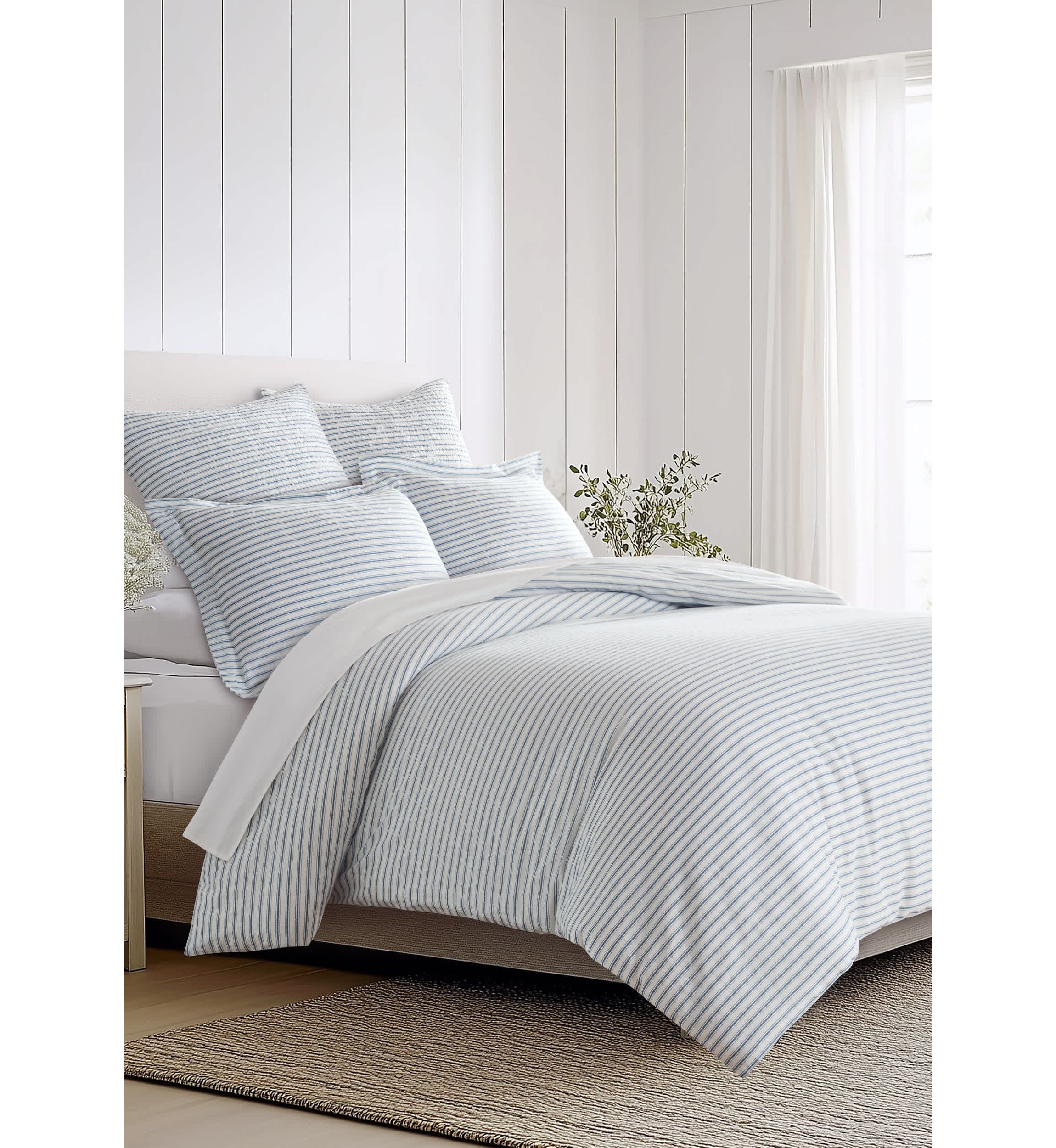 Tobago Stripe Blue Duvet Cover Set