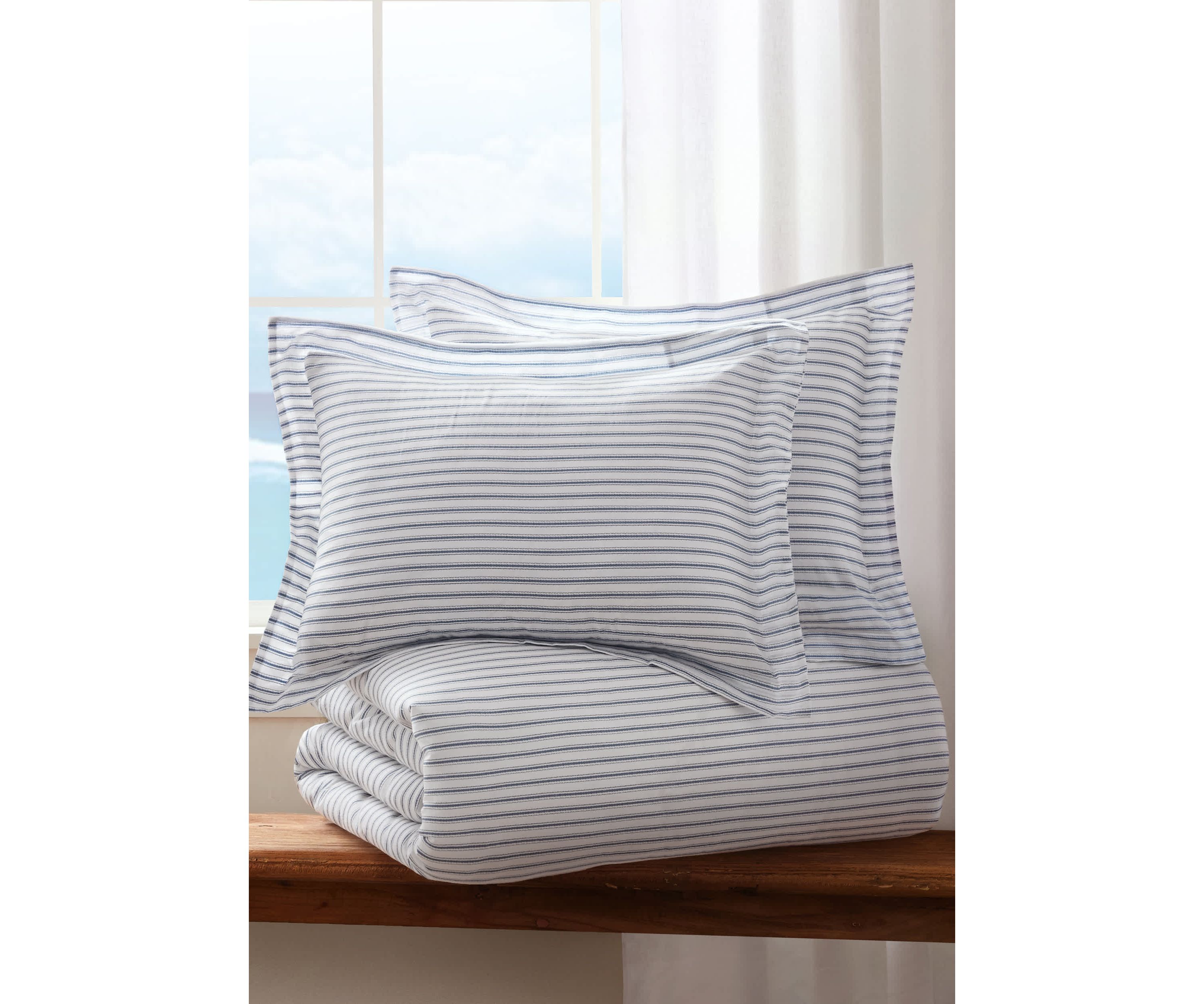Tobago Stripe Blue Duvet Cover Set