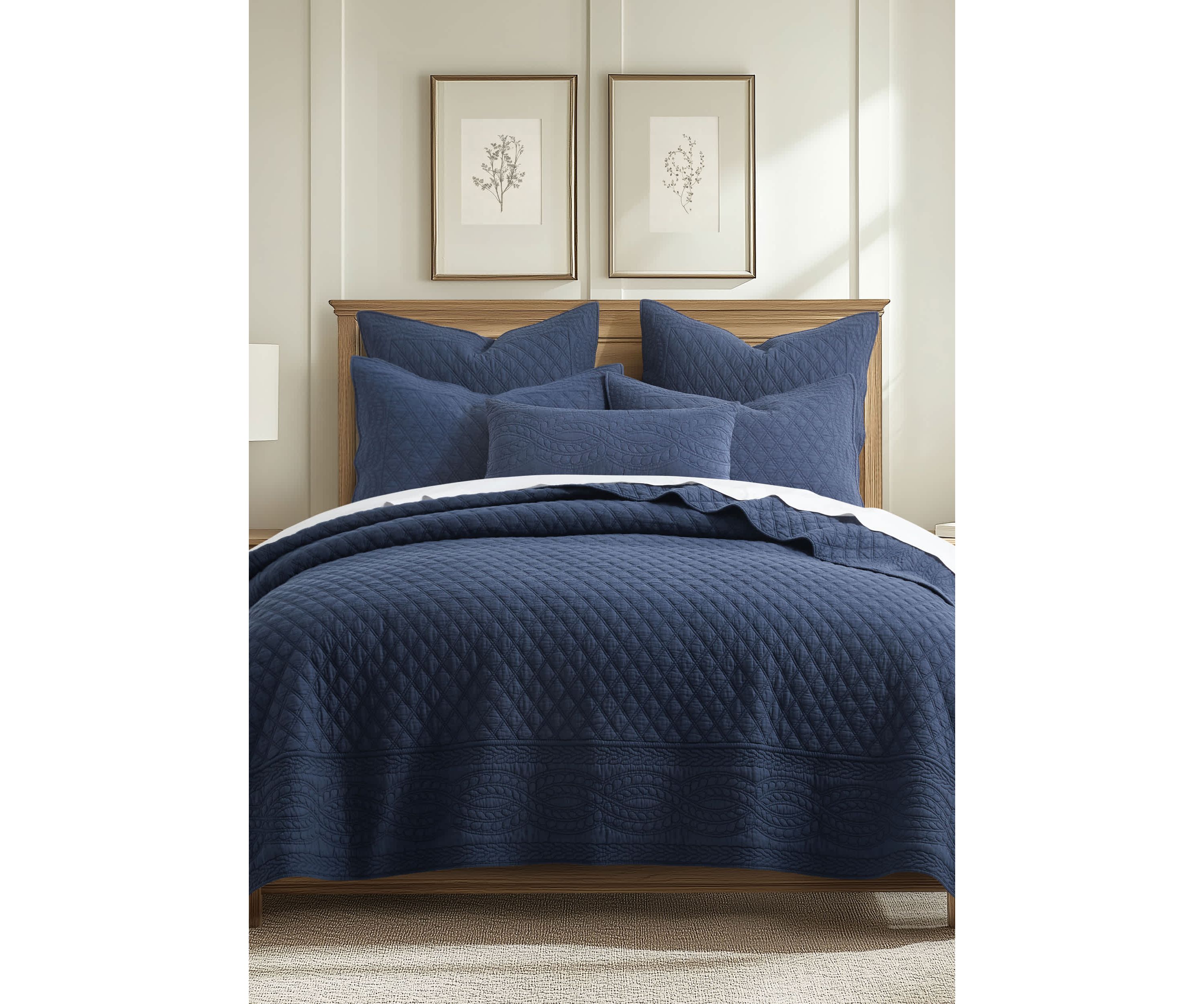 Ballou Navy Quilt Set