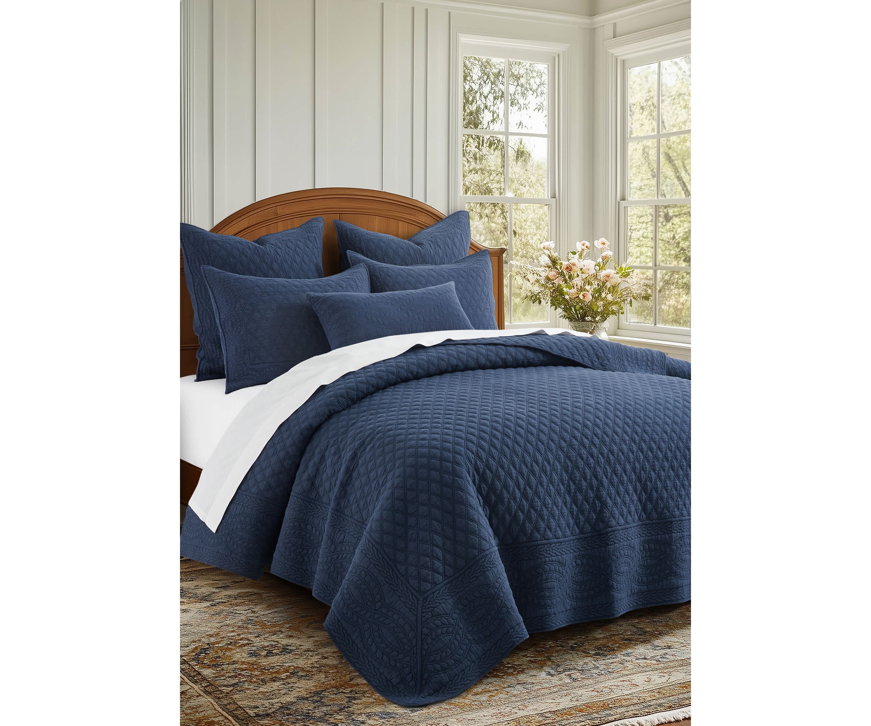 Ballou Navy Quilt Set