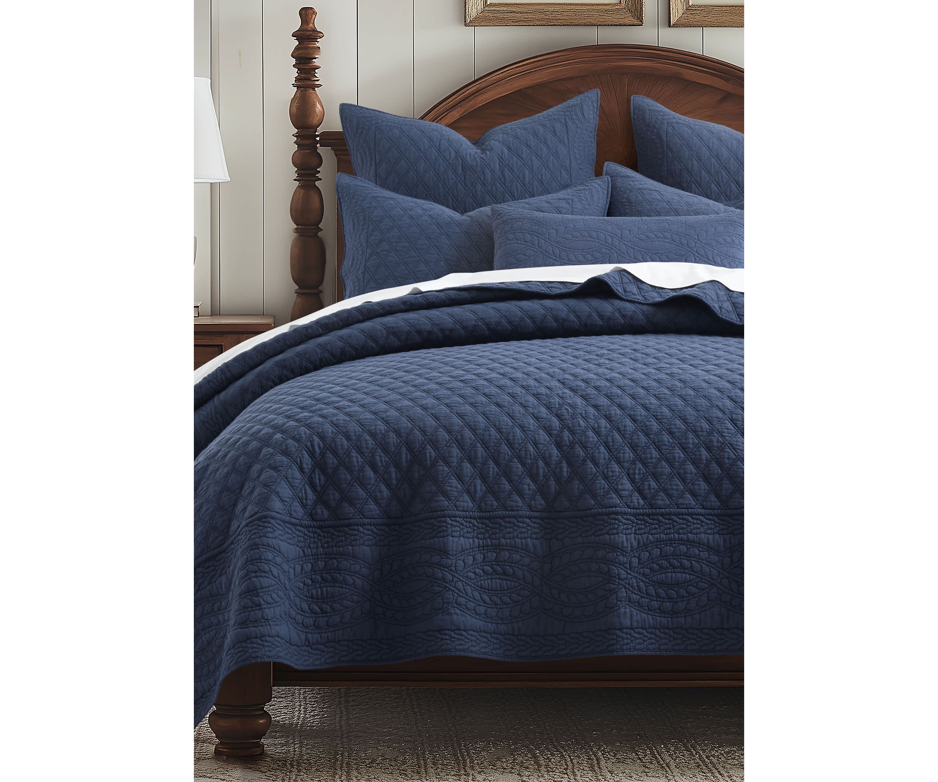 Ballou Navy Quilt Set