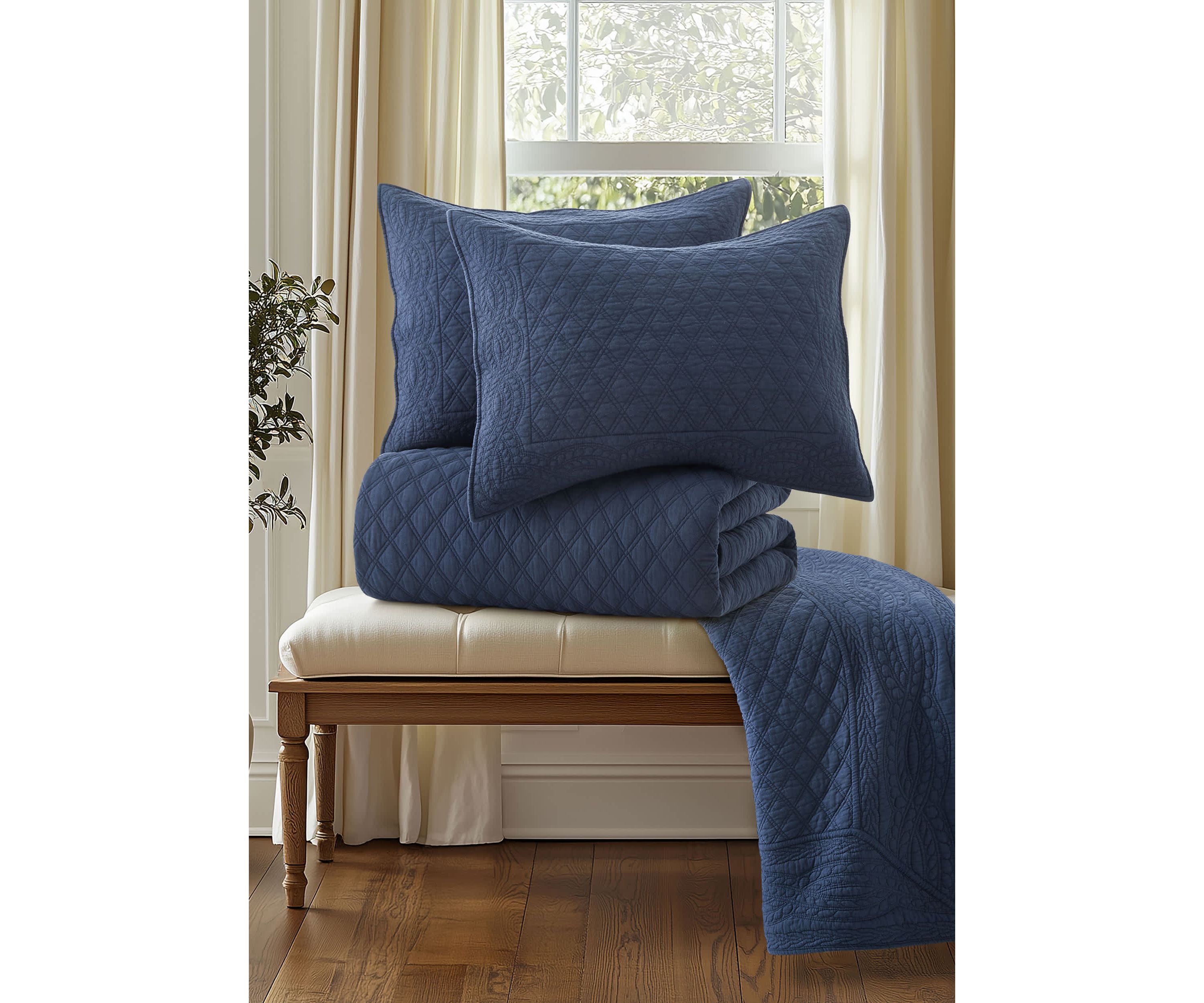 Ballou Navy Quilt Set