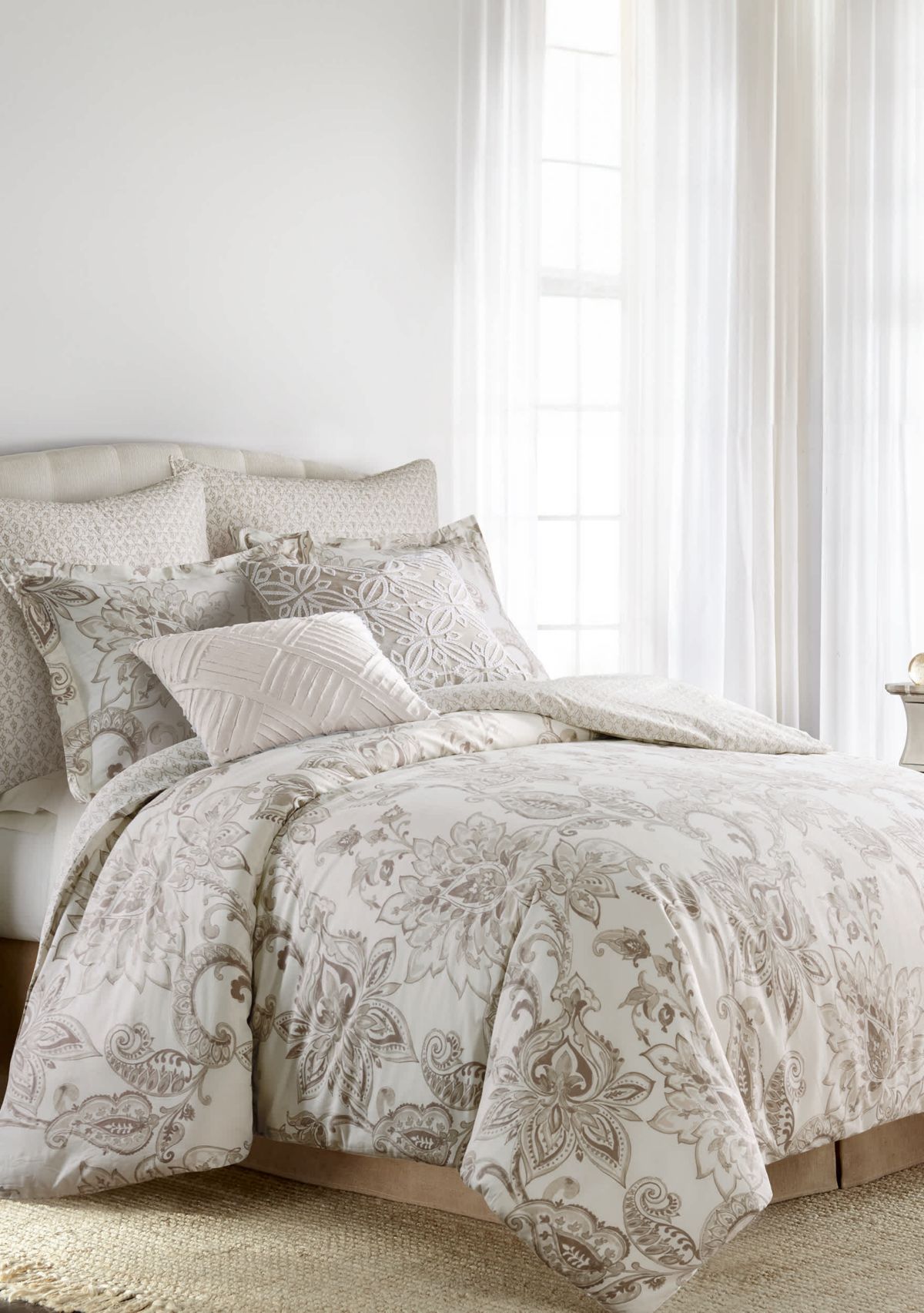Bennett Taupe Duvet Cover Set