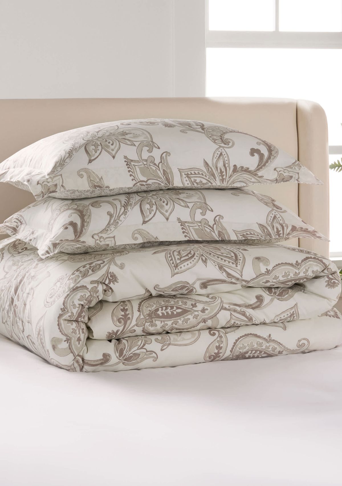 Bennett Taupe Duvet Cover Set