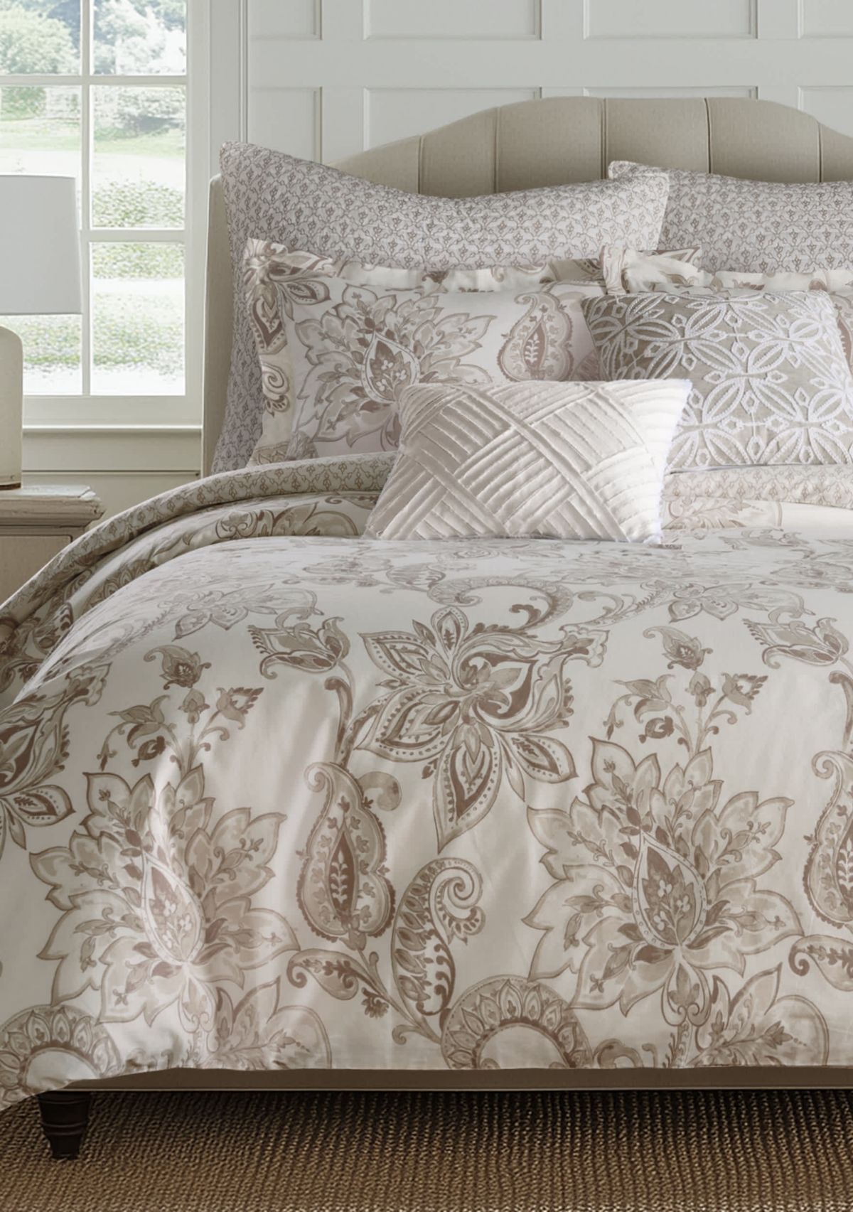 Bennett Taupe Duvet Cover Set