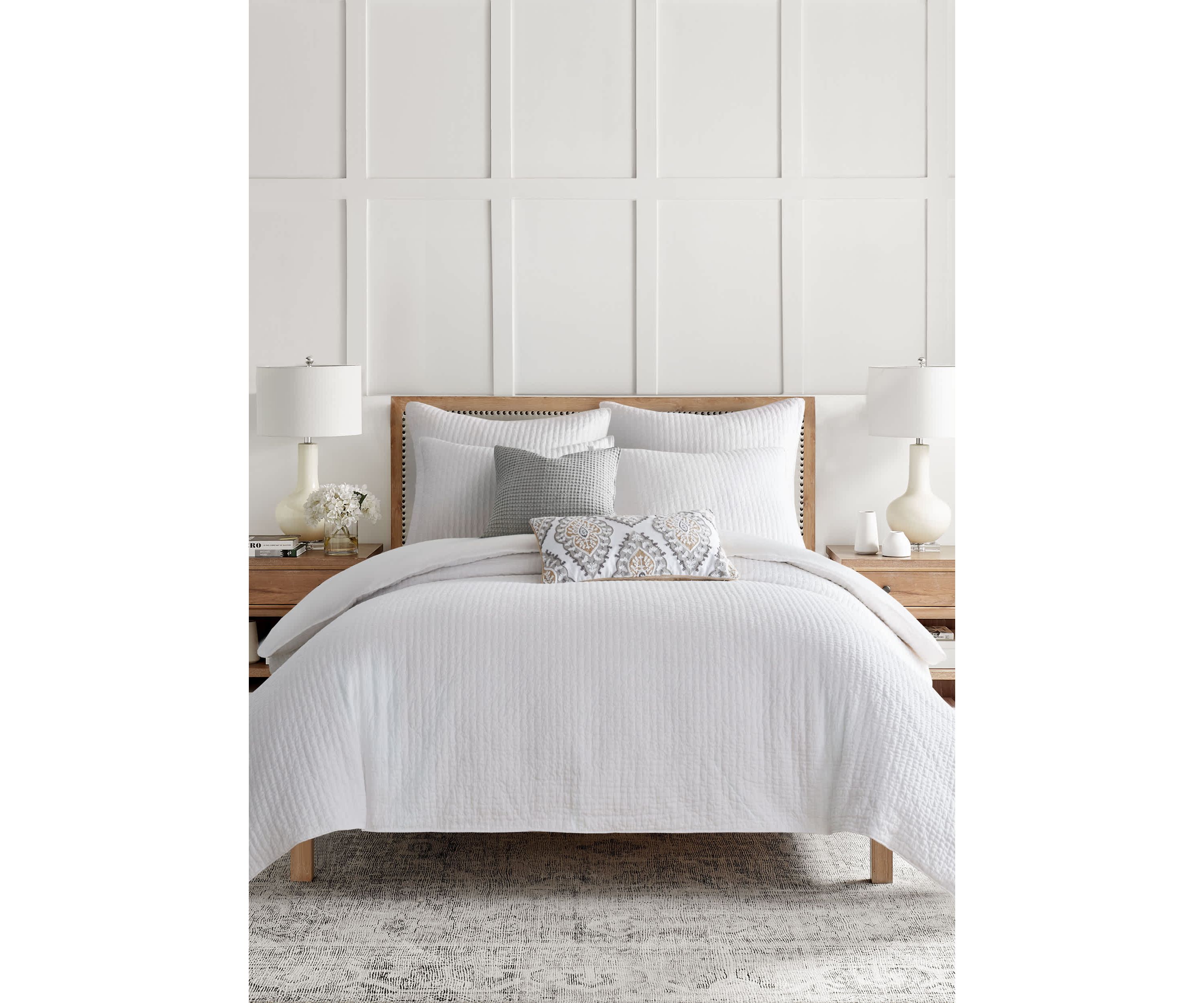 Cross Stitch Bright White Duvet Set