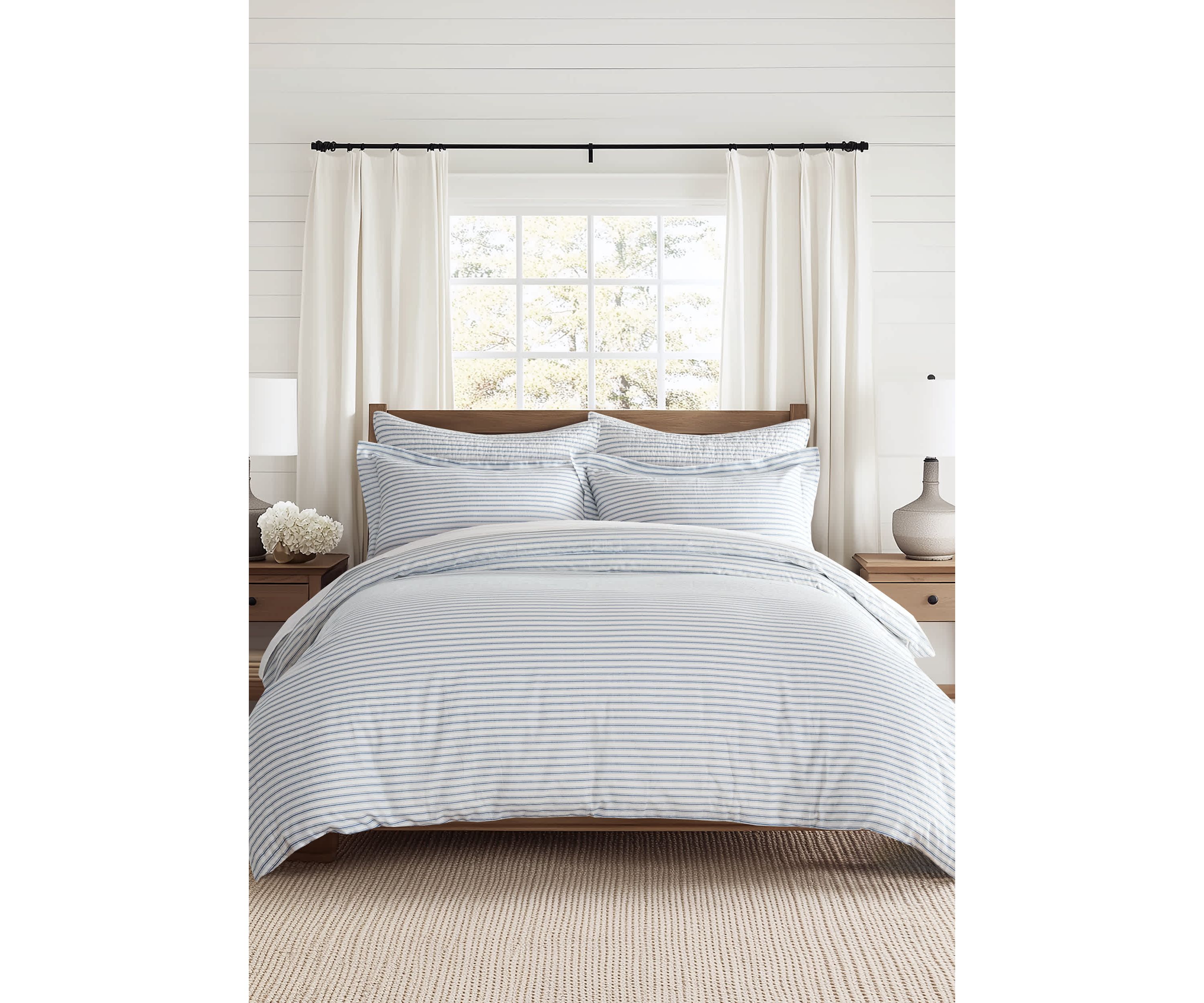 Tobago Stripe Blue Comforter Set