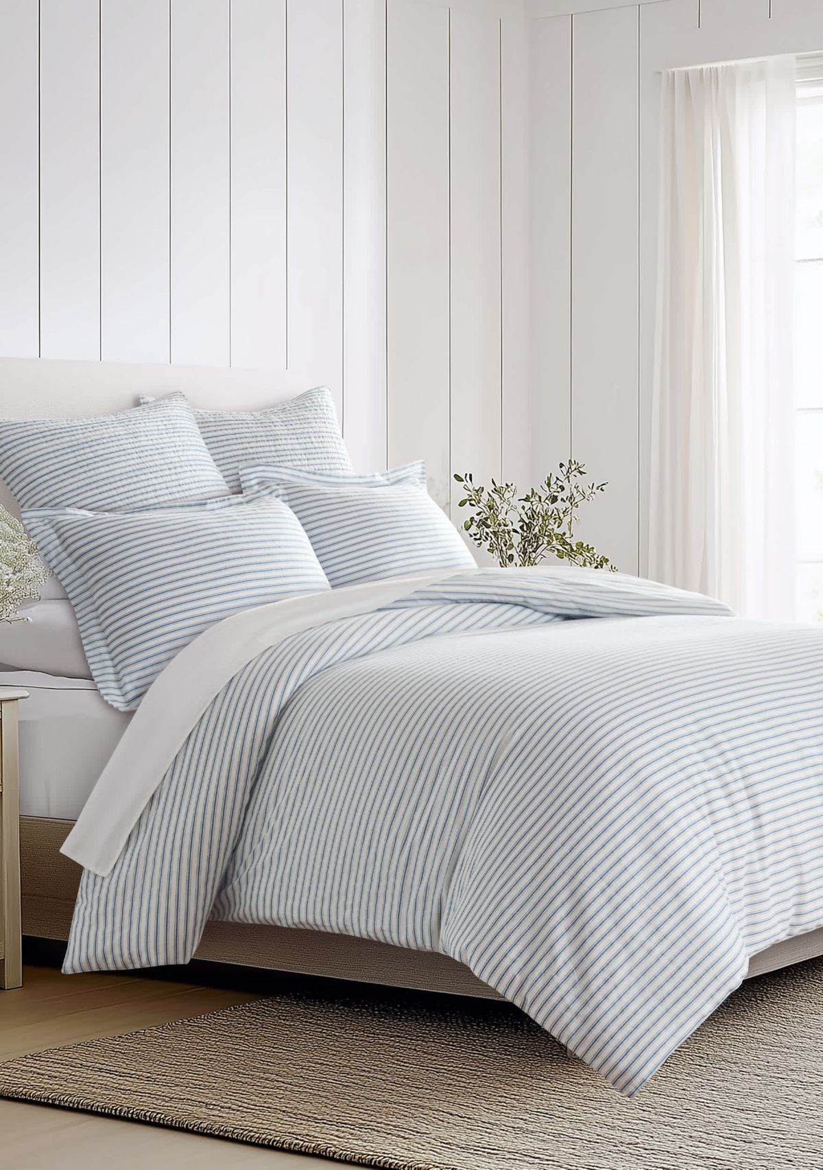 Tobago Stripe Blue Comforter Set