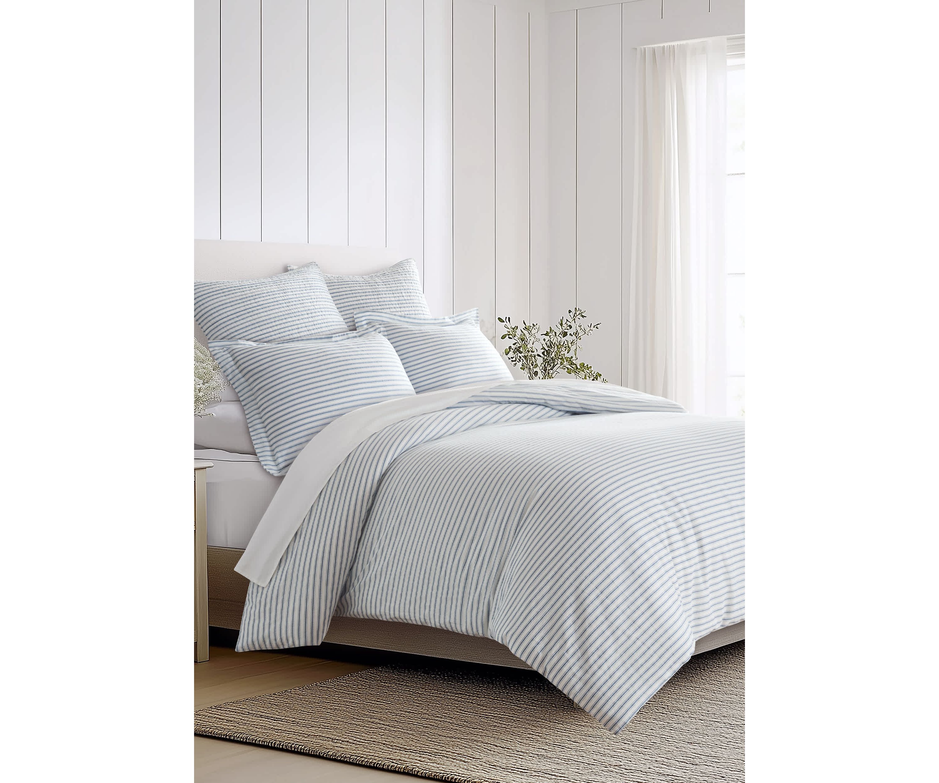 Tobago Stripe Blue Comforter Set