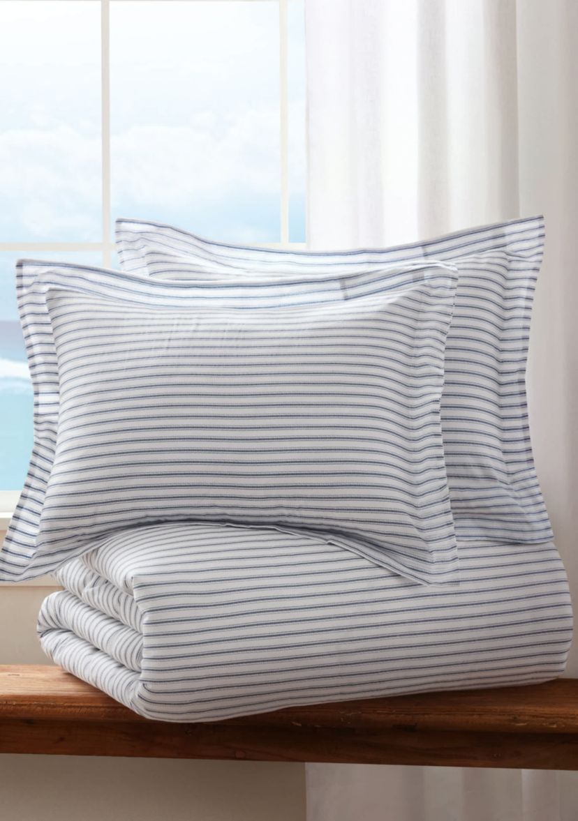 Tobago Stripe Blue Comforter Set