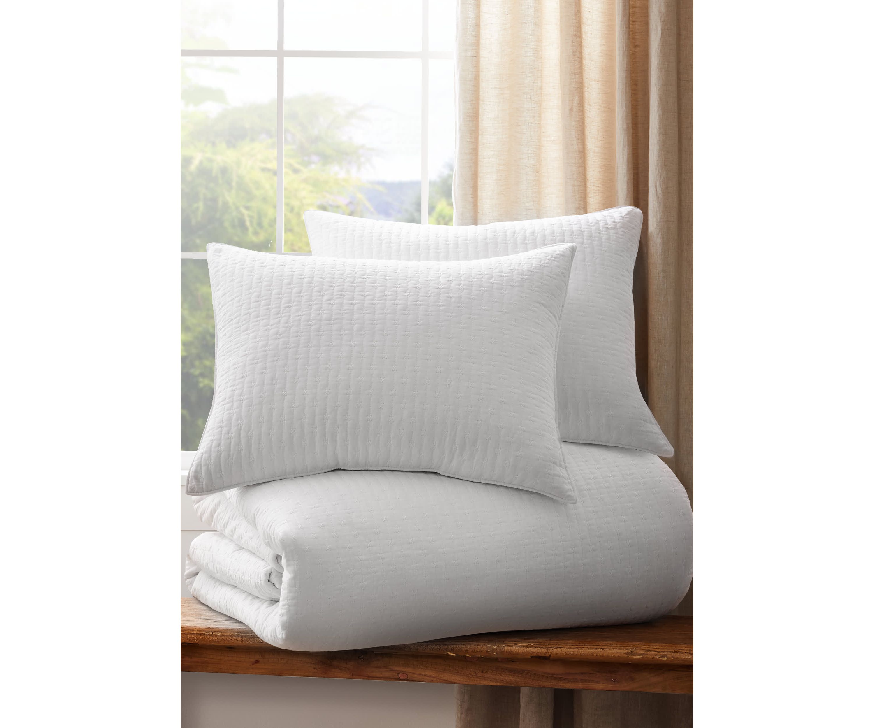 Cross Stitch Bright White Comforter Set