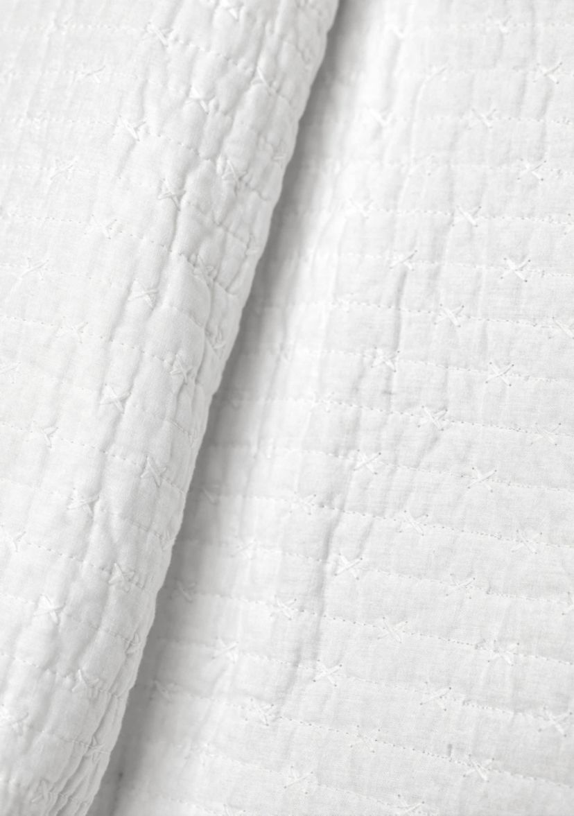 Cross Stitch Bright White Comforter Set