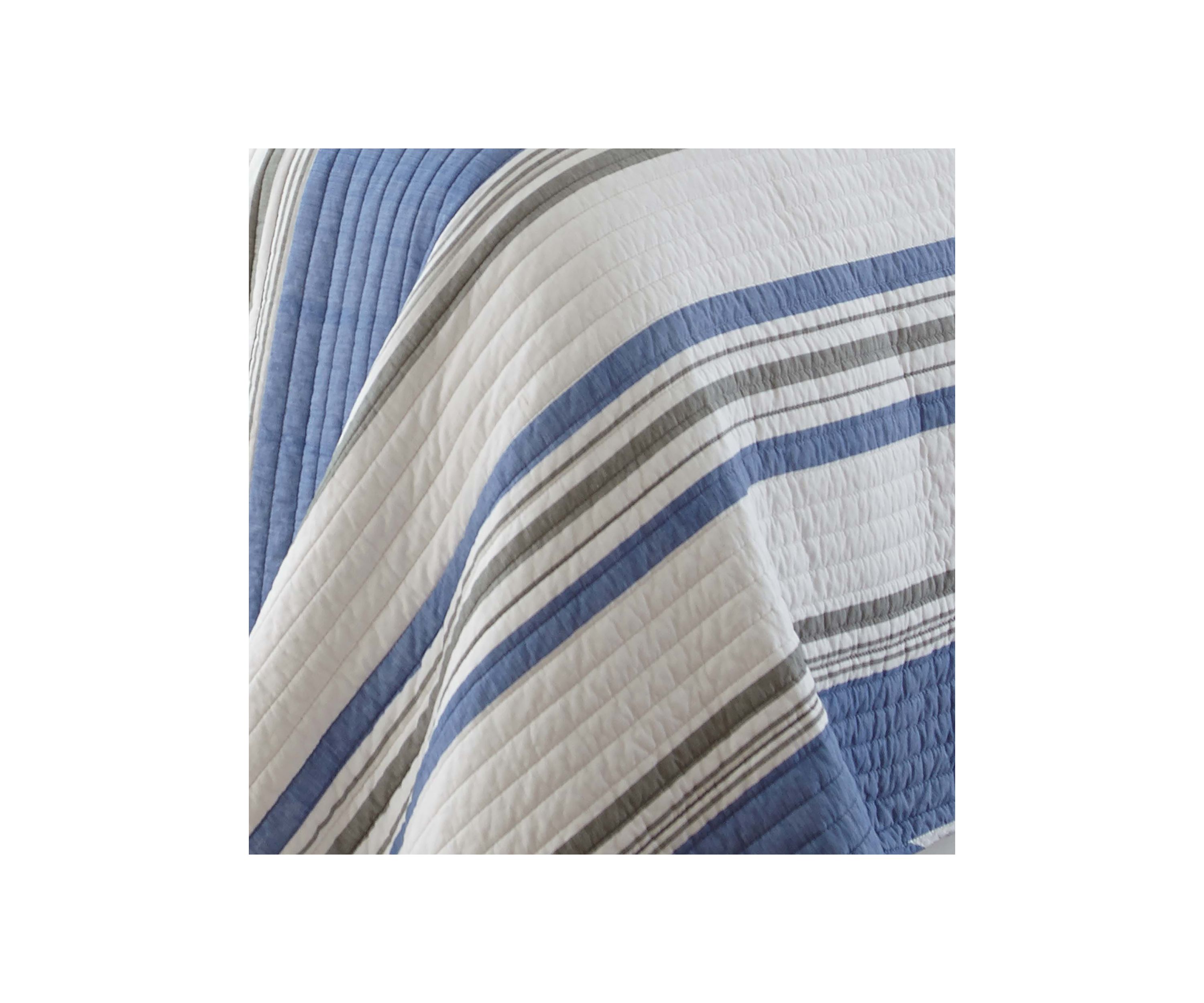 St Bart Stripe King Quilt Set