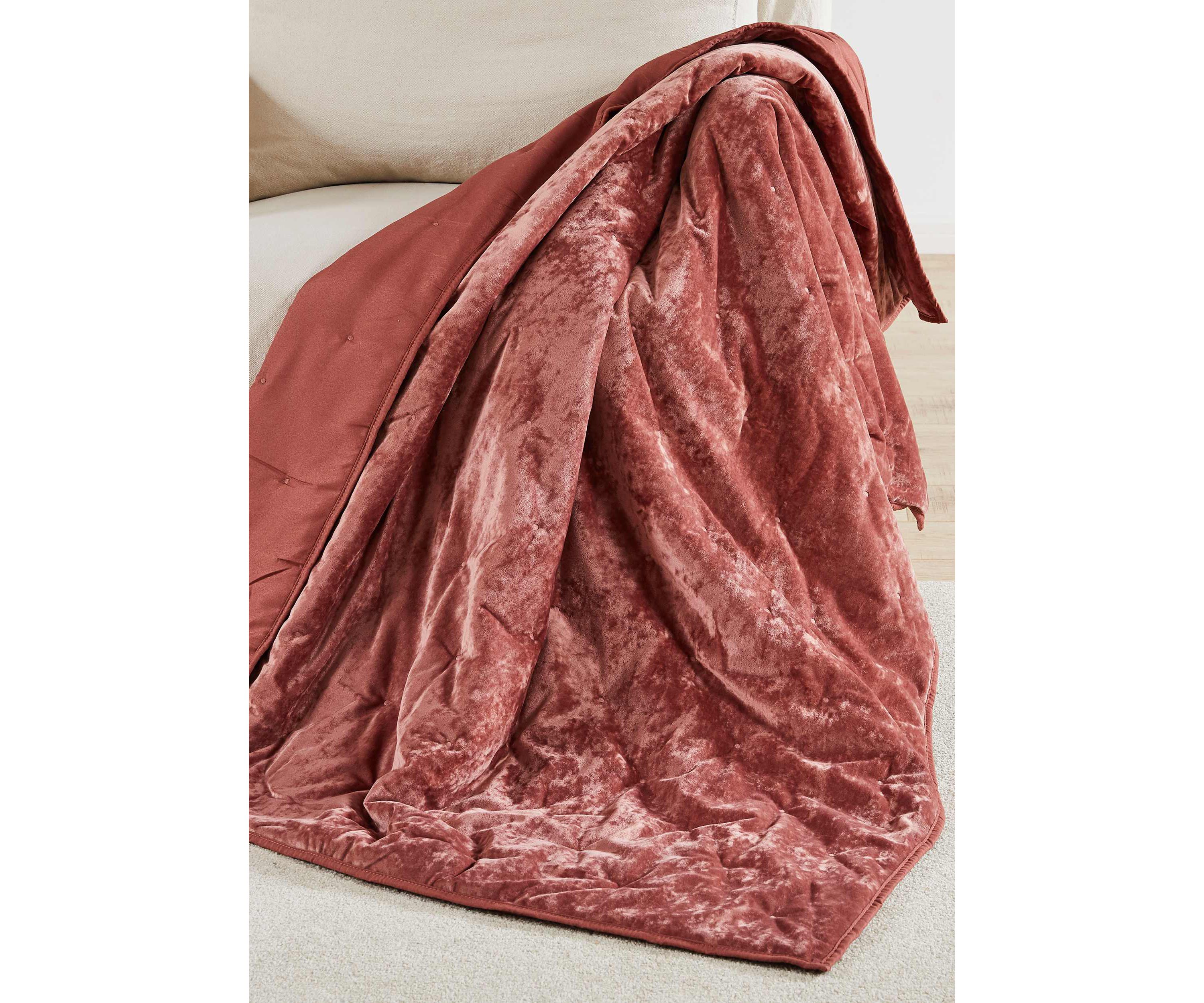 BH Abruzzi Velvet Spice Quilted Throw