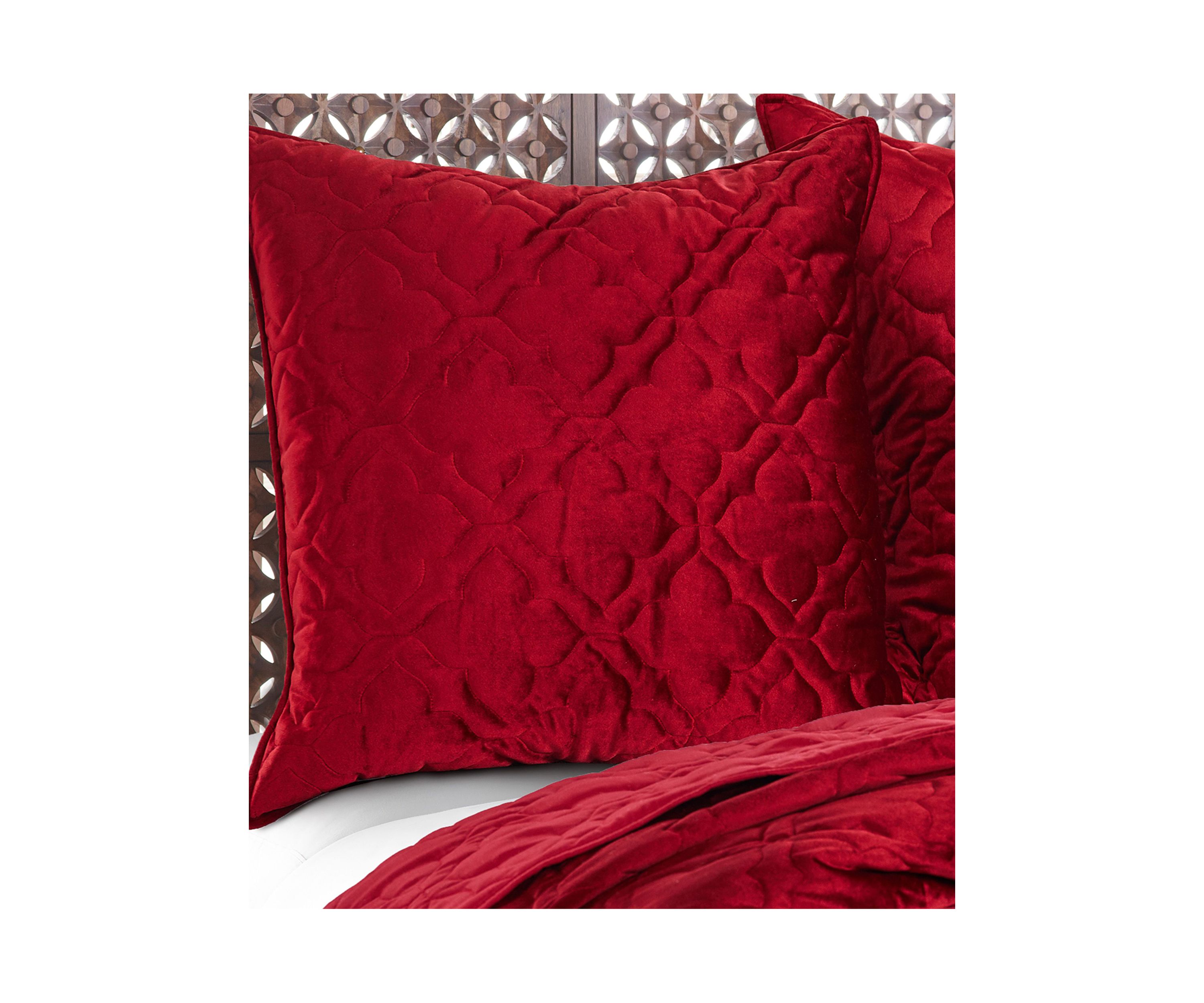 BH Caserta Velvet Red Filled Euro Sham