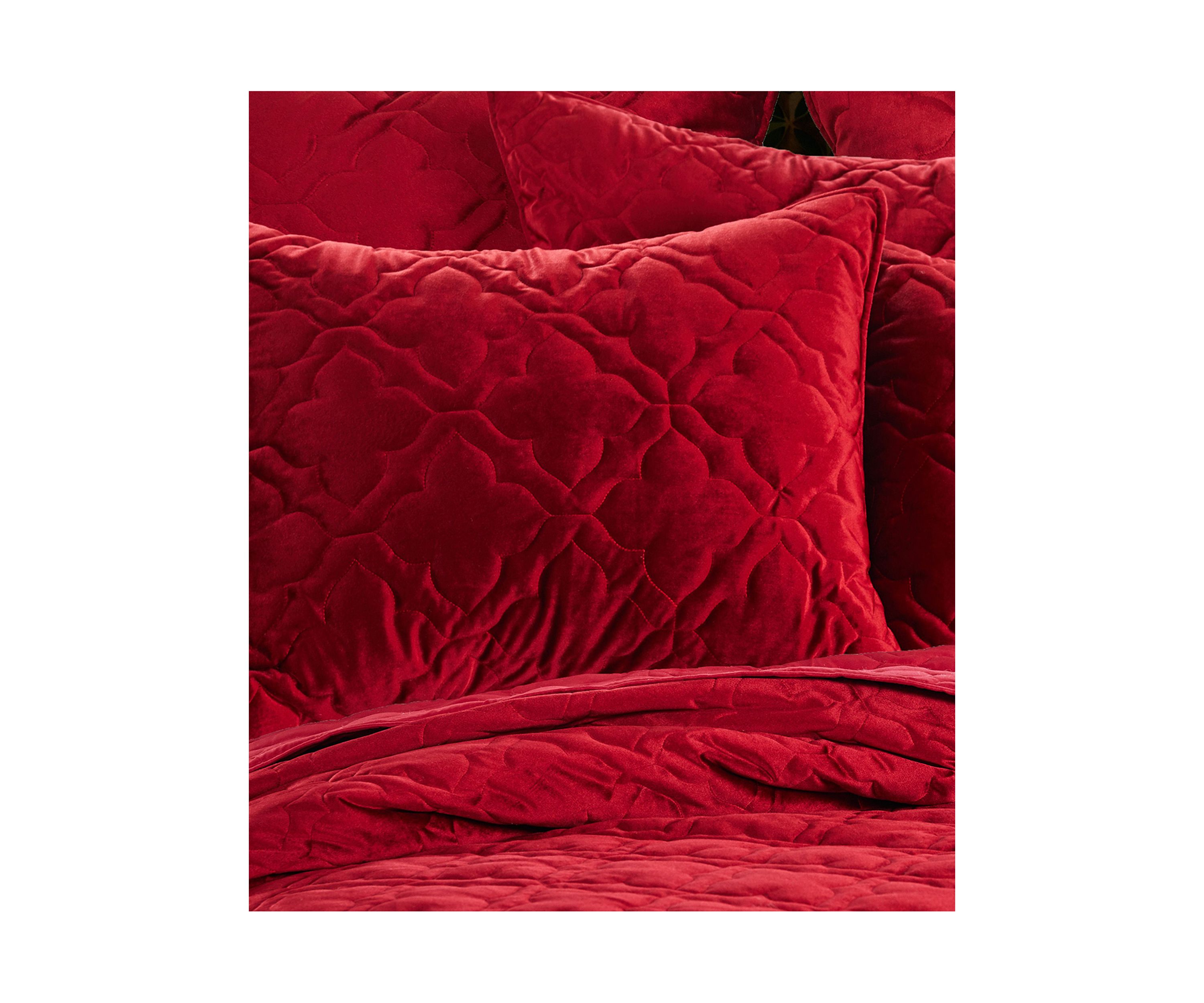 BH Caserta Velvet Red King Sham