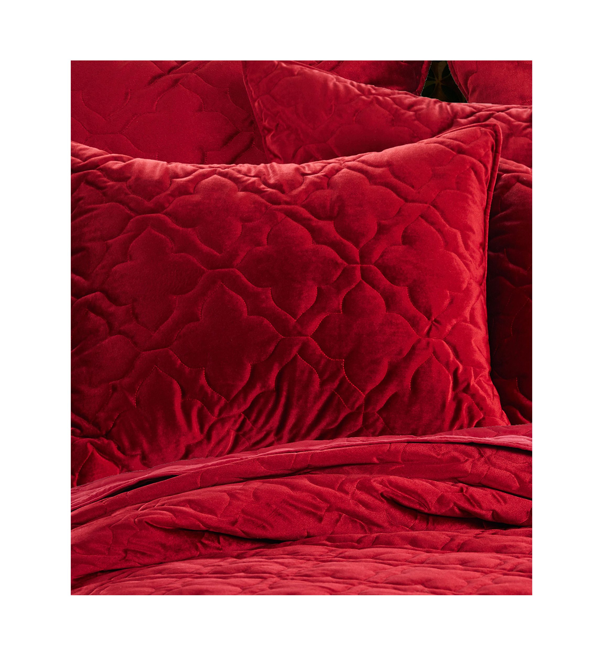 BH Caserta Velvet Red Standard Sham