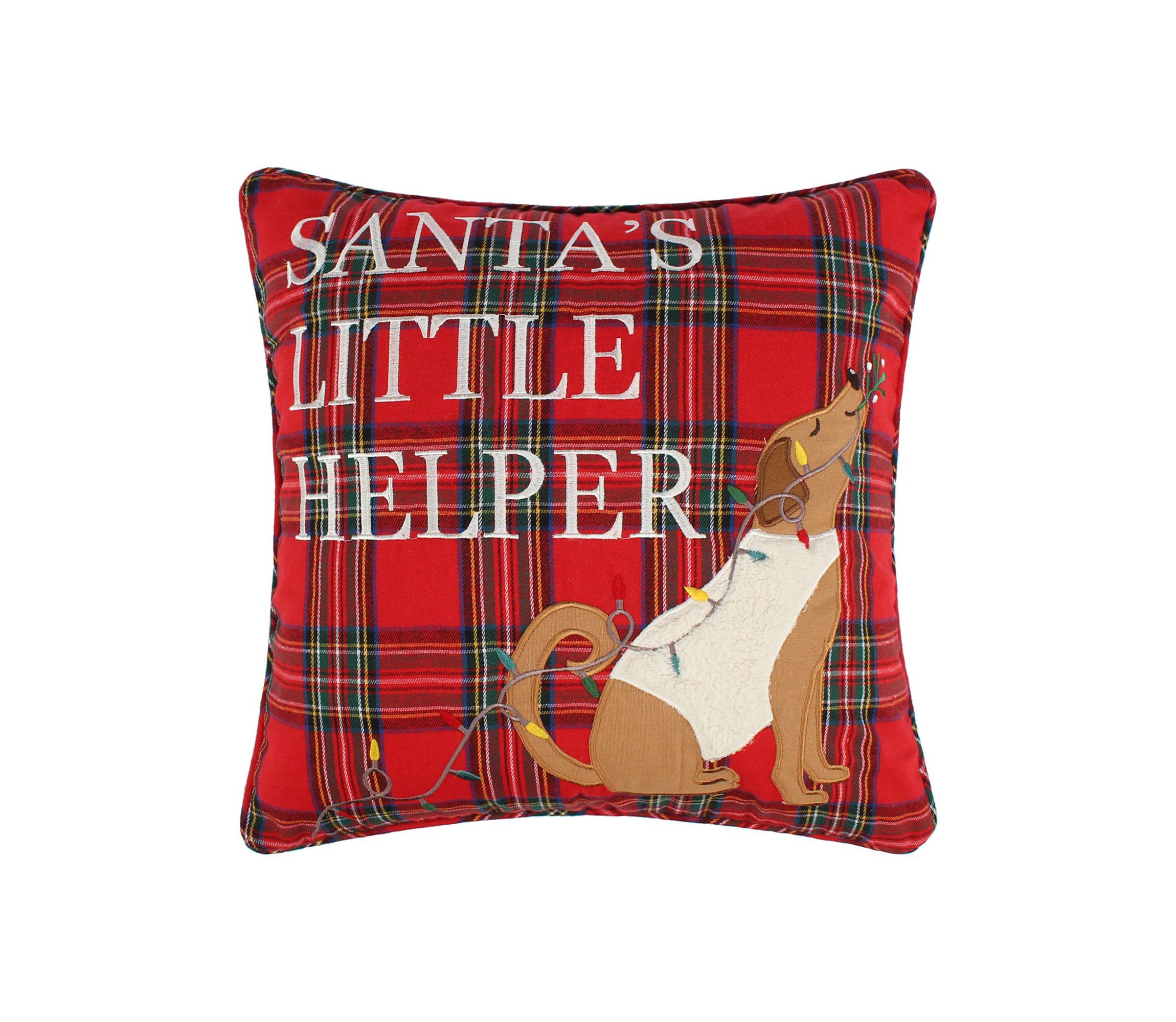 Jingle Paws Santas Little Helper Pillow 18x18