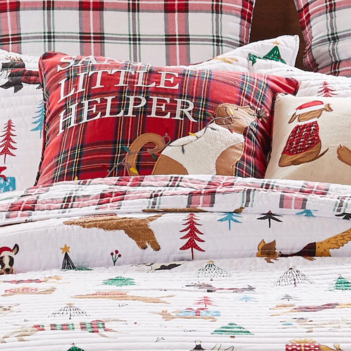 Jingle Paws Santas Little Helper Pillow 18x18