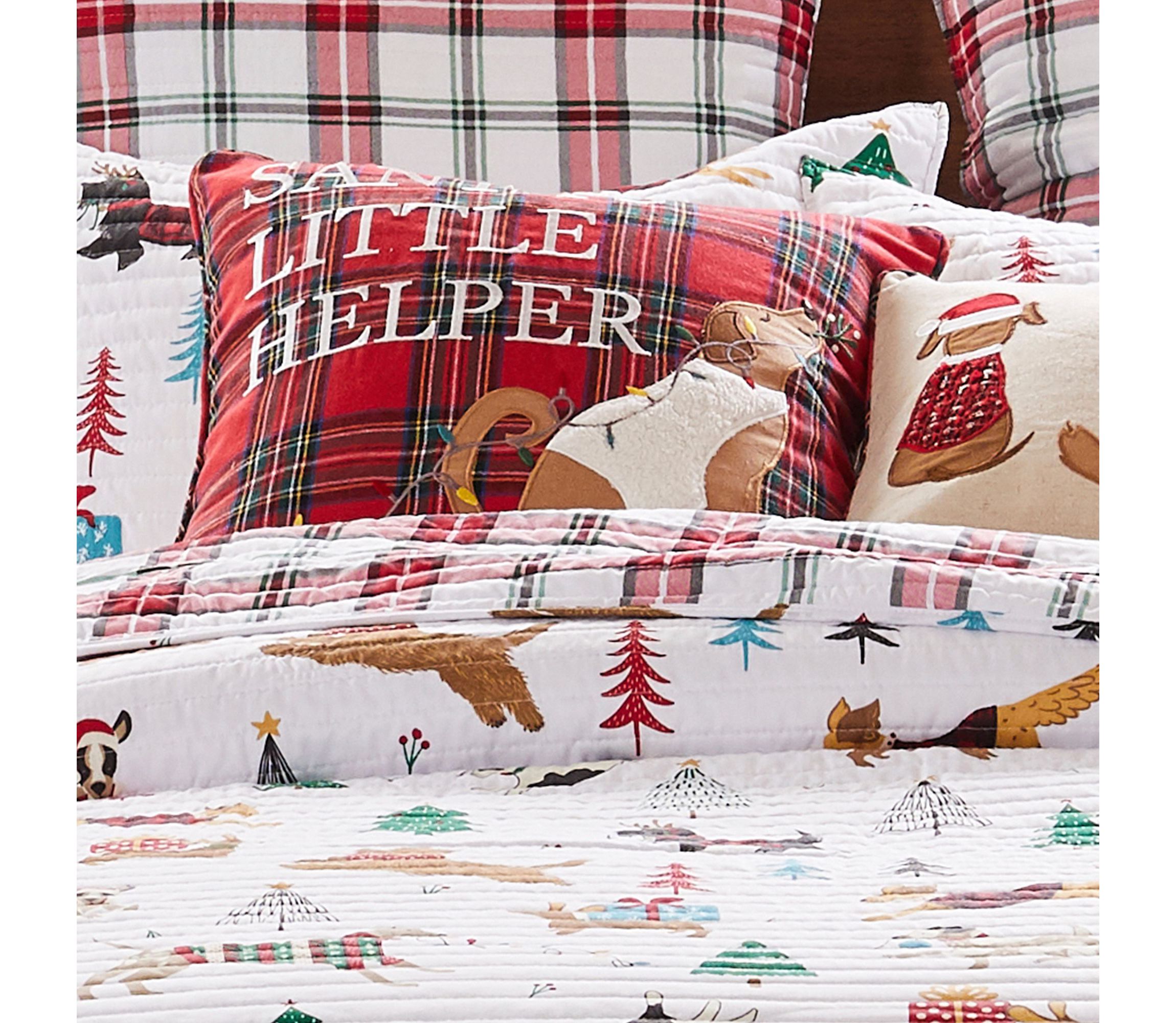 Jingle Paws Santas Little Helper Pillow 18x18