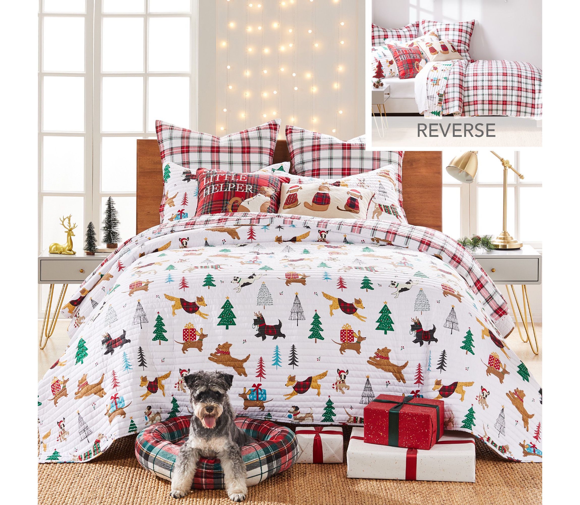 Jingle Paws Santas Little Helper Pillow 18x18