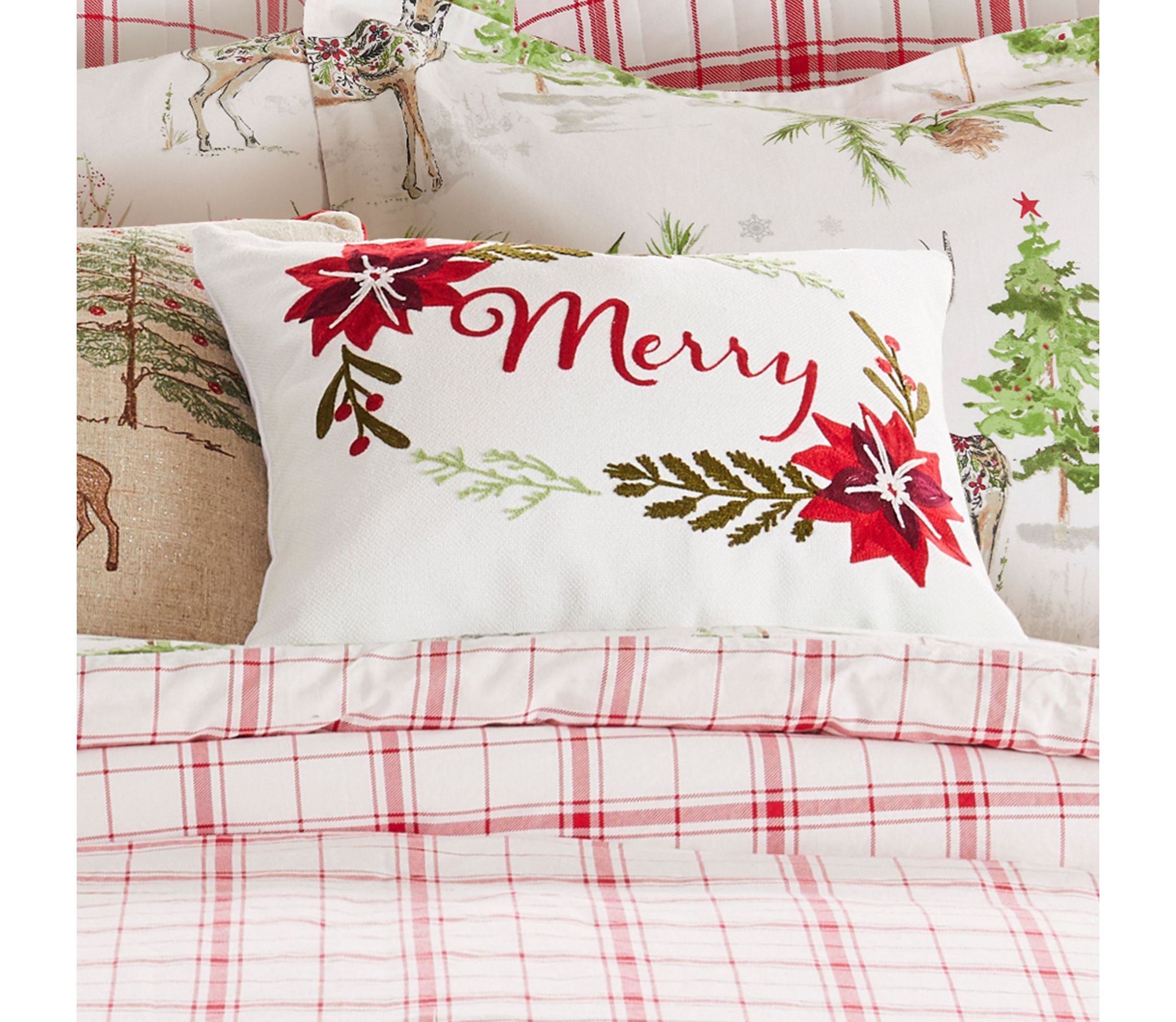 Sleigh Bells Merry  Pillow 14x18