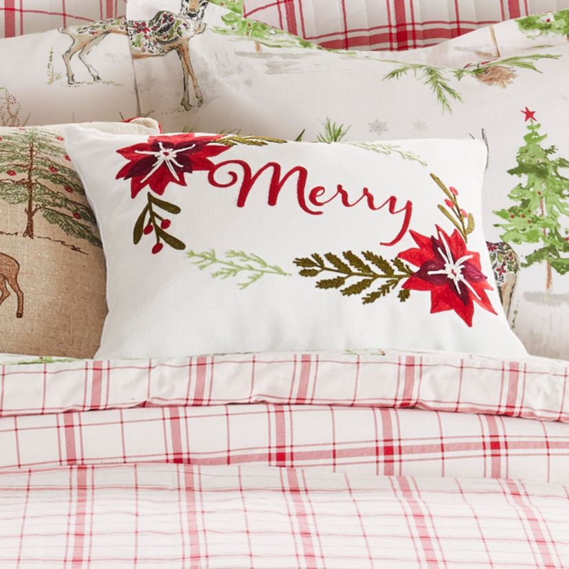 Sleigh Bells Merry  Pillow 14x18