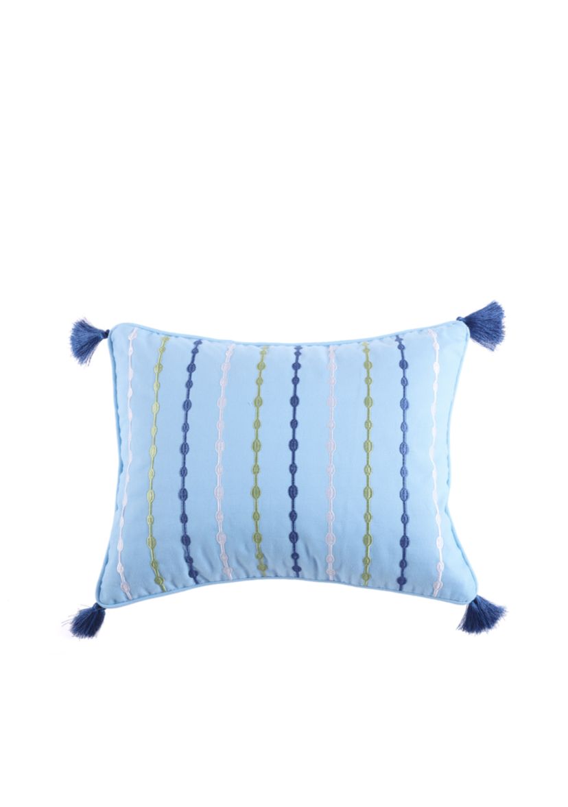 Kochi Embroidered Pillow With Tassels