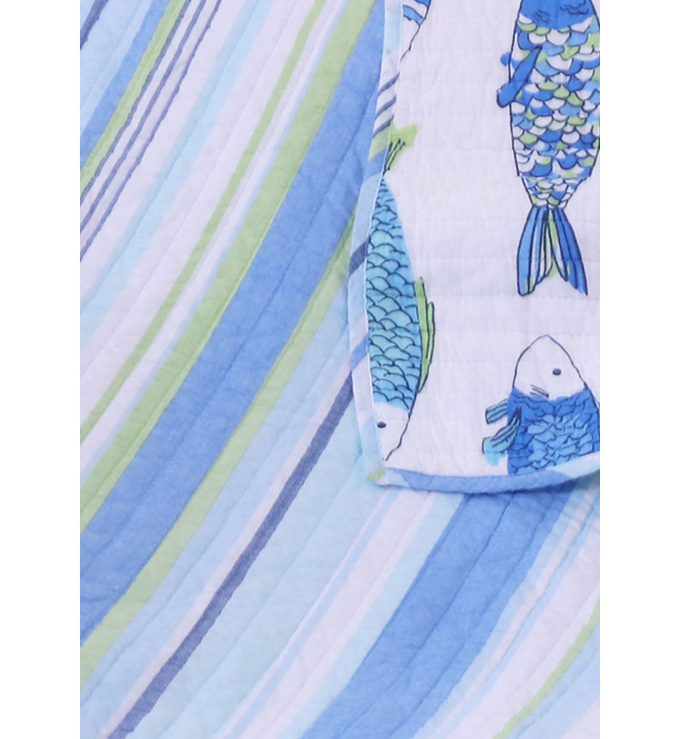 Catalina Fish Quilted Throw
