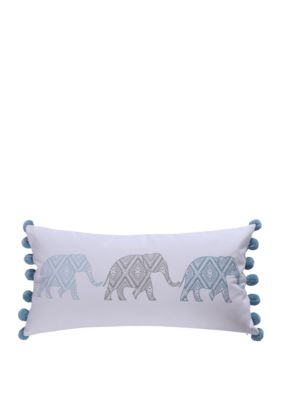 Kavi Elephant Poms Pillow