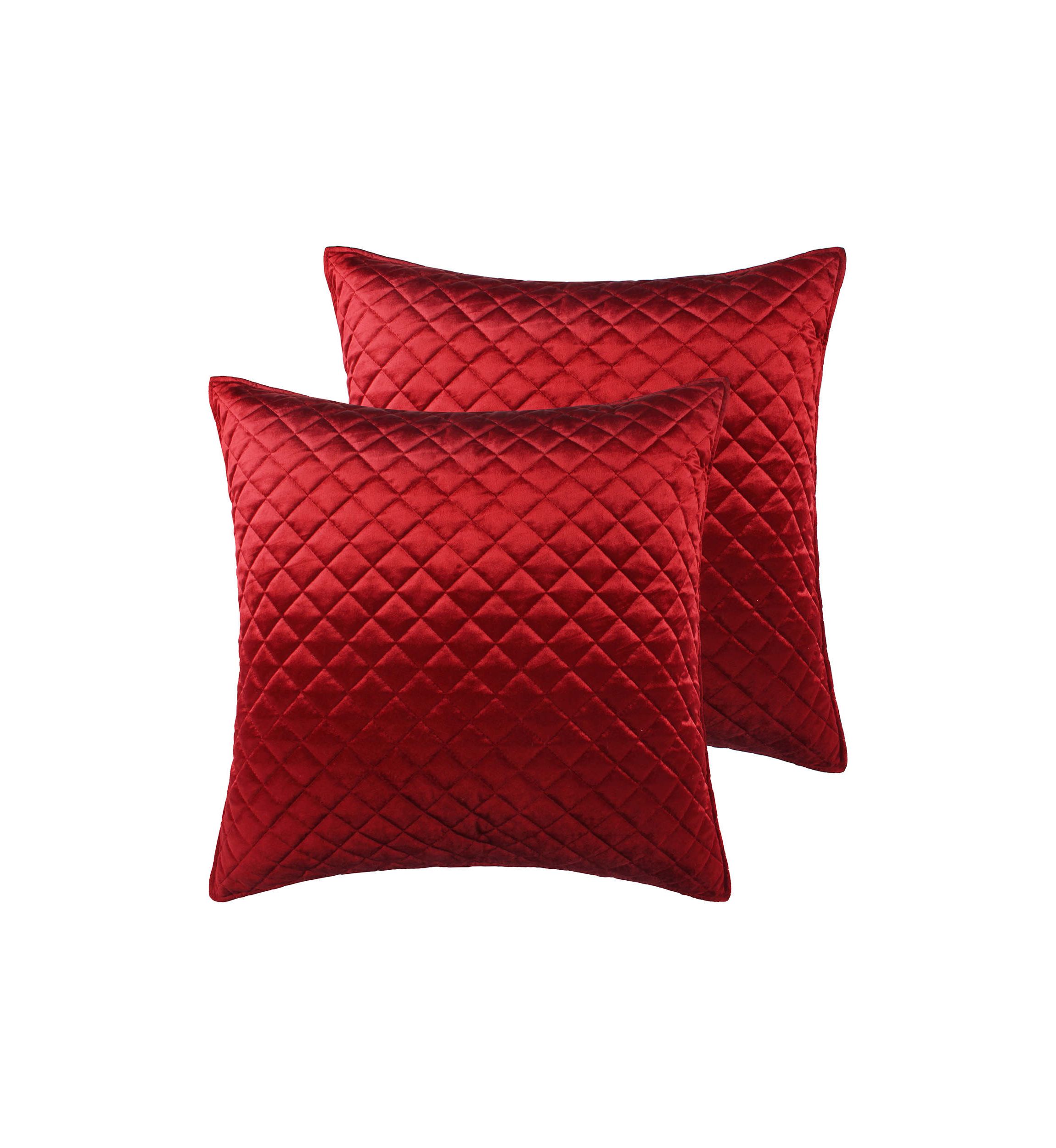 Red Velvet Euro Sham set of 2