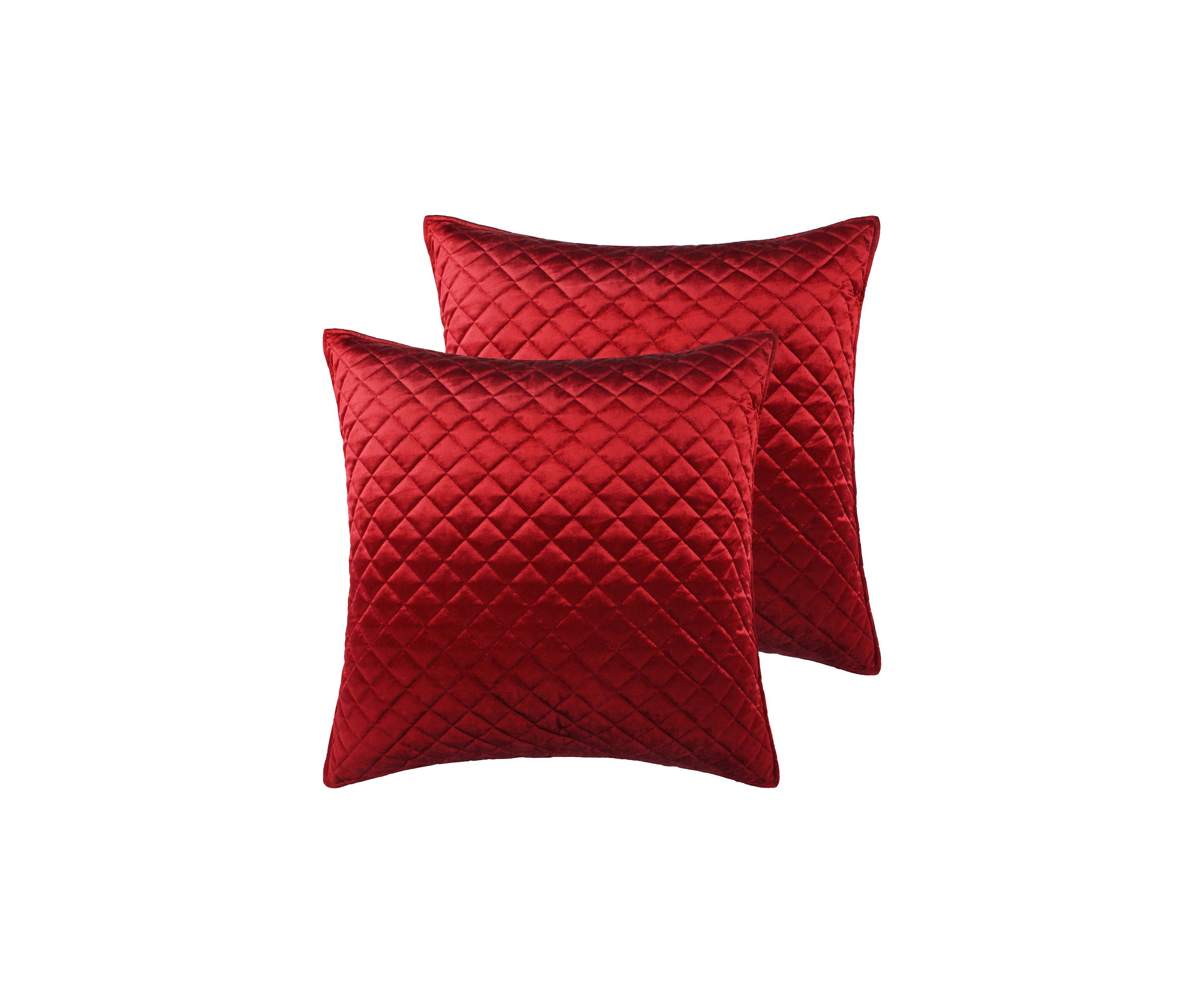 Red Velvet Euro Sham set of 2