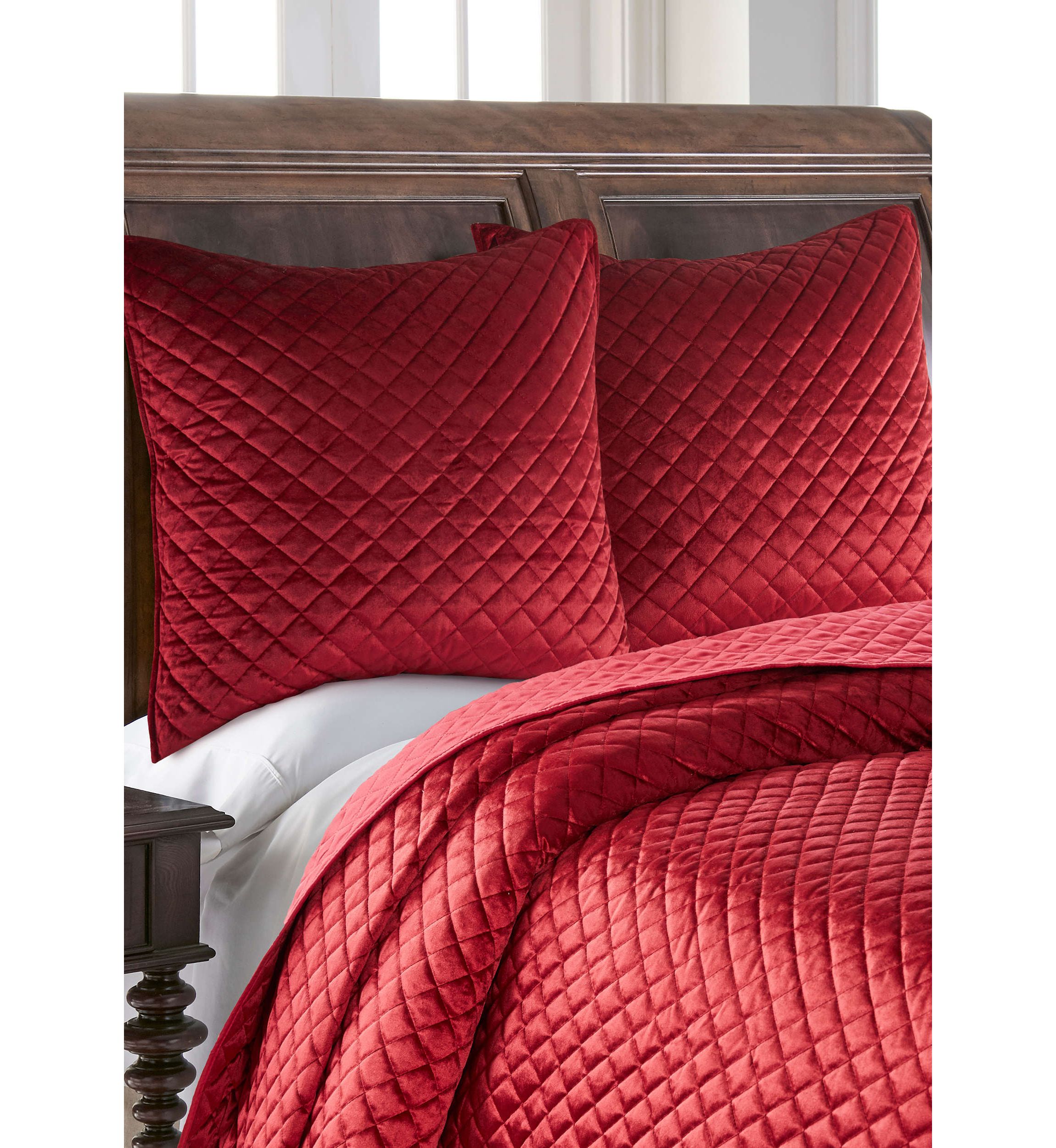 Red Velvet Euro Sham set of 2